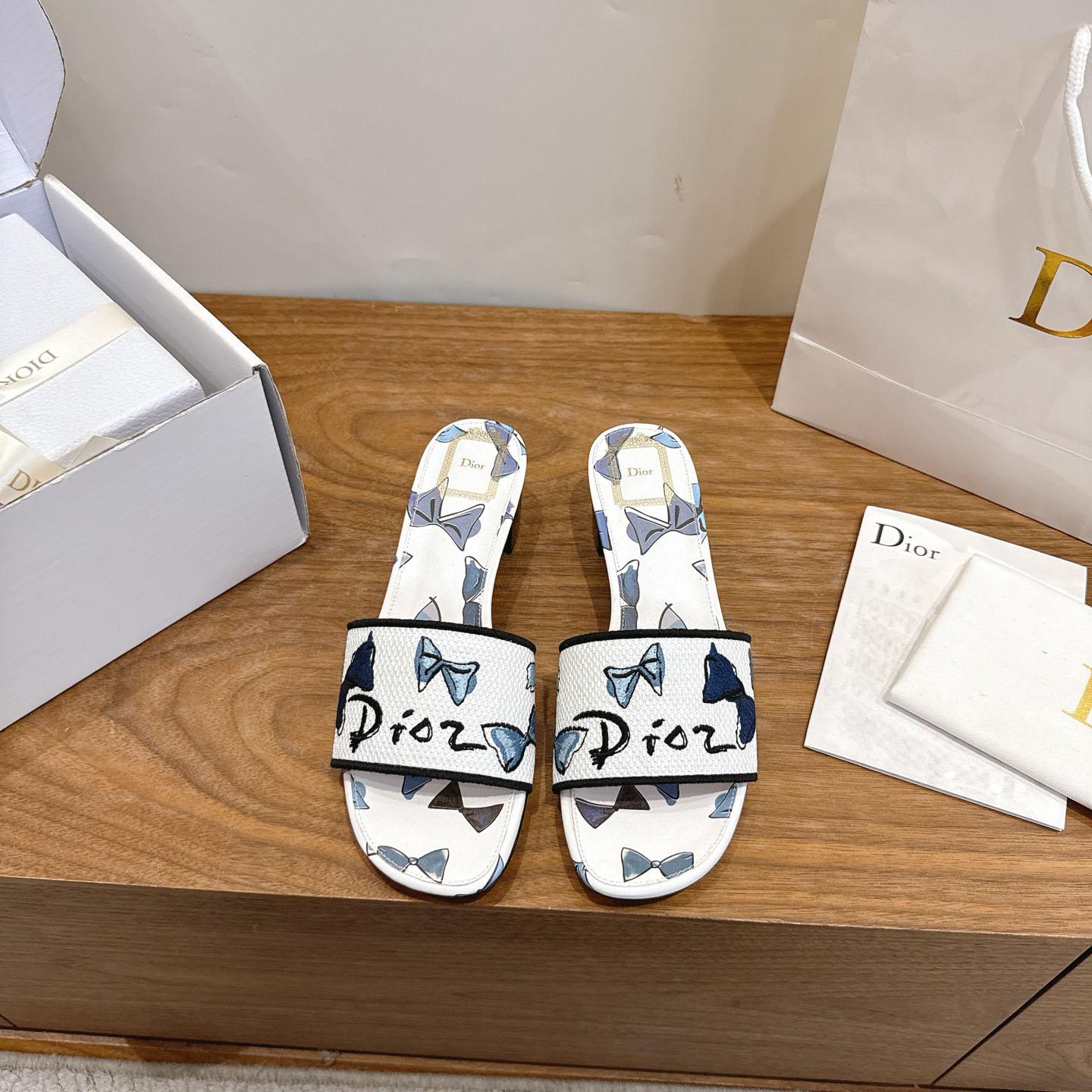 Dior Dioriviera Dway Heeled Slide - DopestKickz