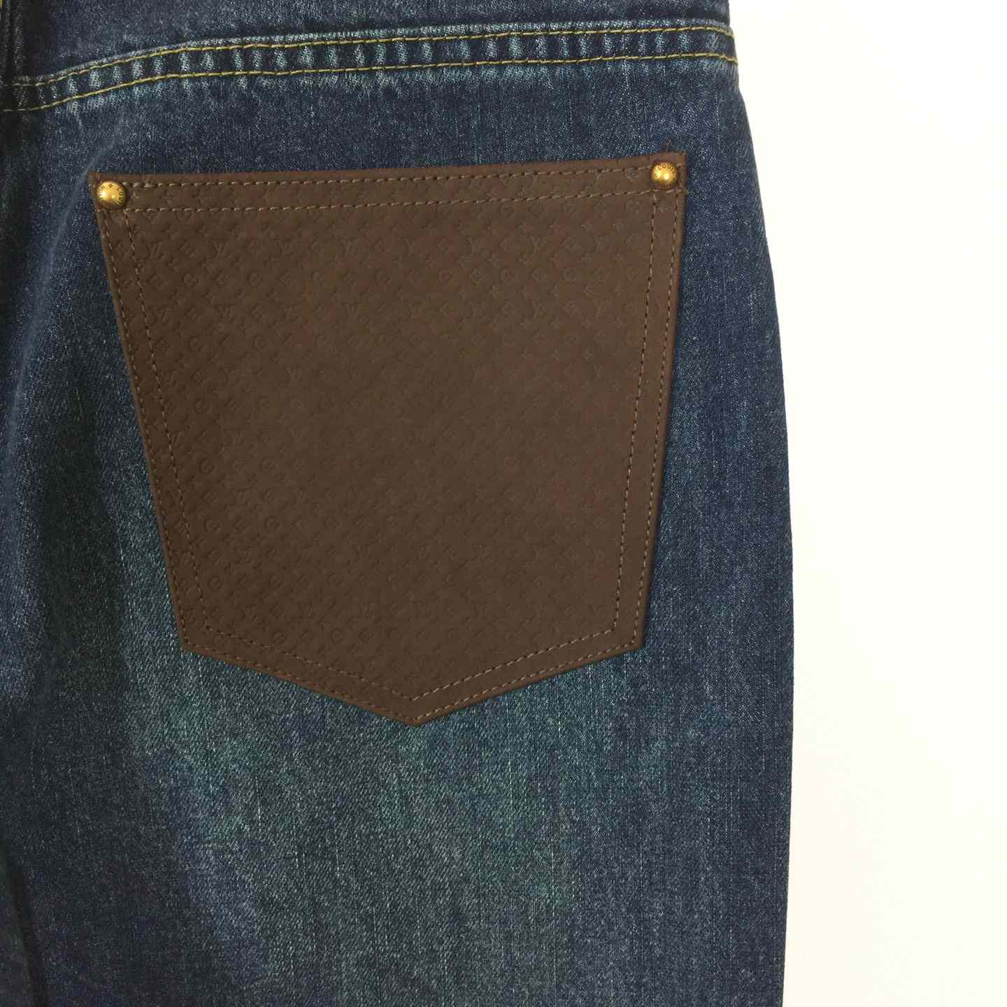 Louis Vuitton Denim Skate Pants With Leather Signature Pockets   1AJUXV - DopestKickz