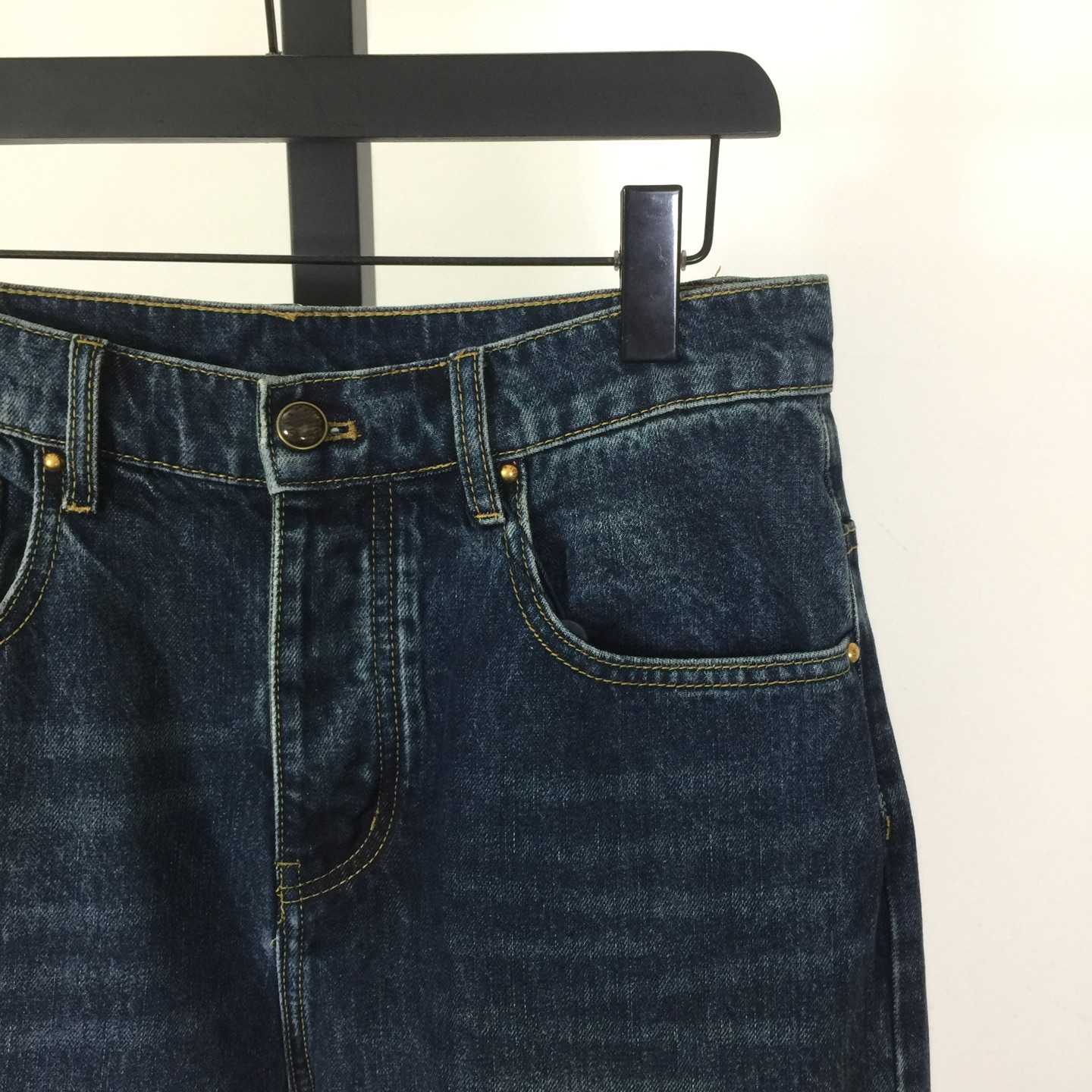 Louis Vuitton Denim Skate Pants With Leather Signature Pockets   1AJUXV - DopestKickz