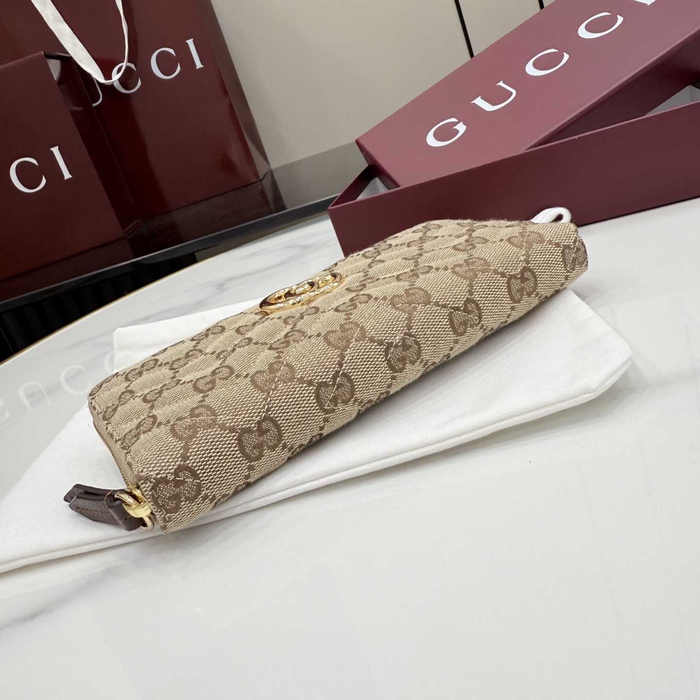 Gucci GG Marmont Zip Around Wallet - DopestKickz
