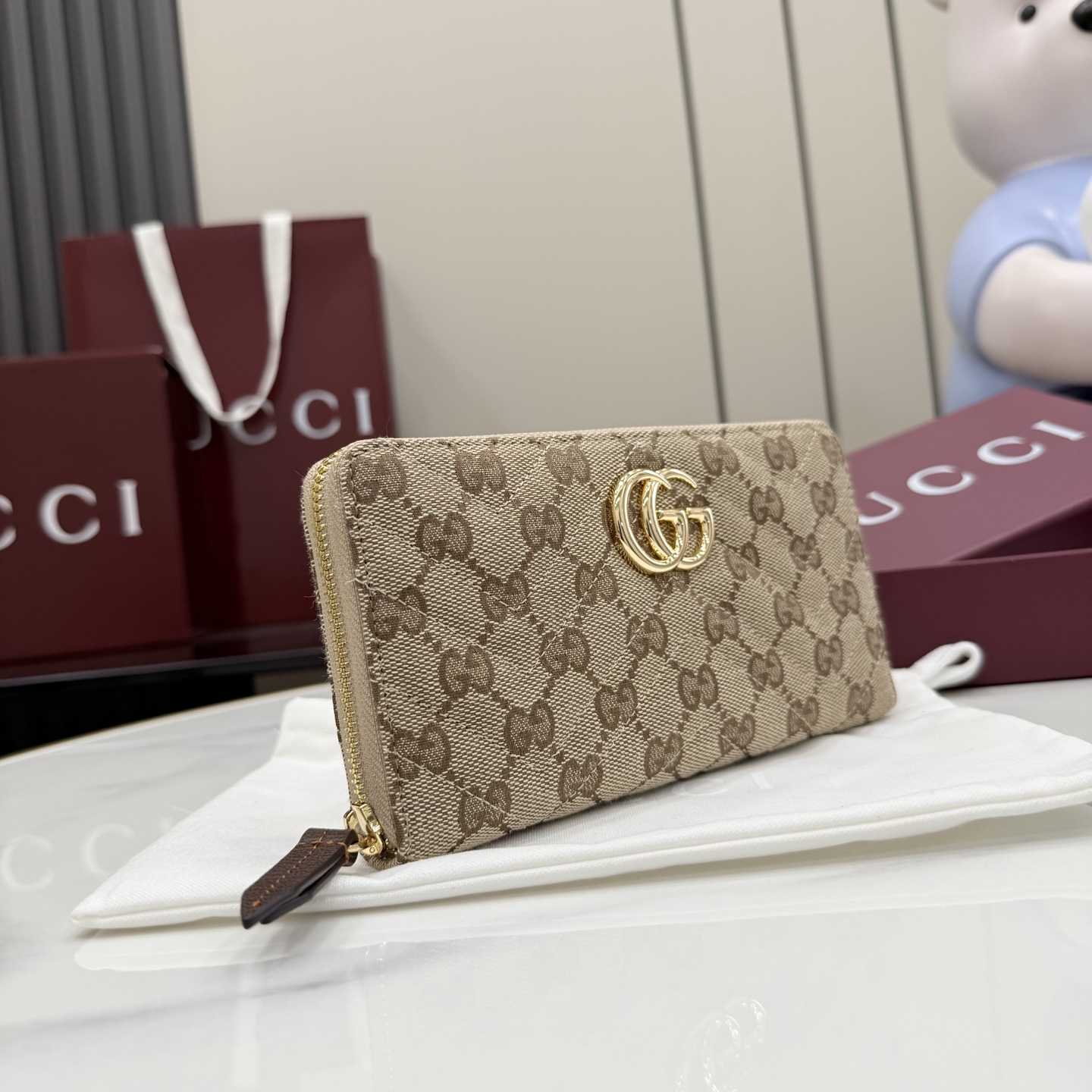 Gucci GG Marmont Zip Around Wallet - DopestKickz