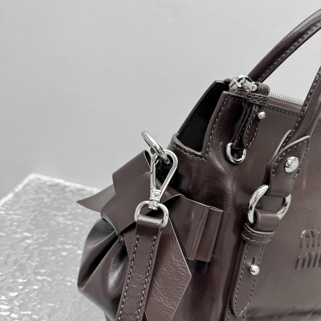 Miu Miu Shiny Leather Top-Handle Bag - DopestKickz