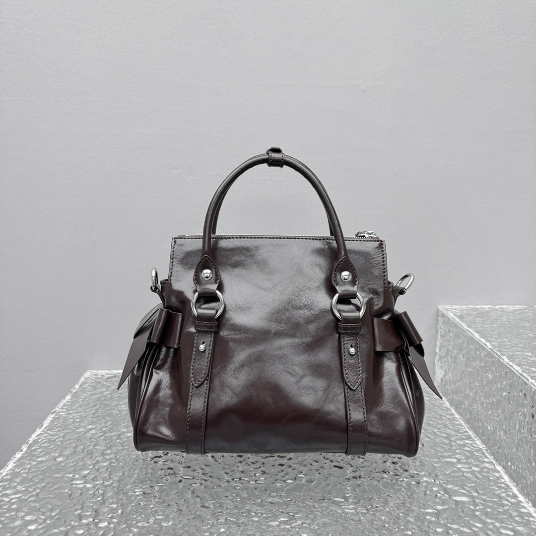Miu Miu Shiny Leather Top-Handle Bag - DopestKickz
