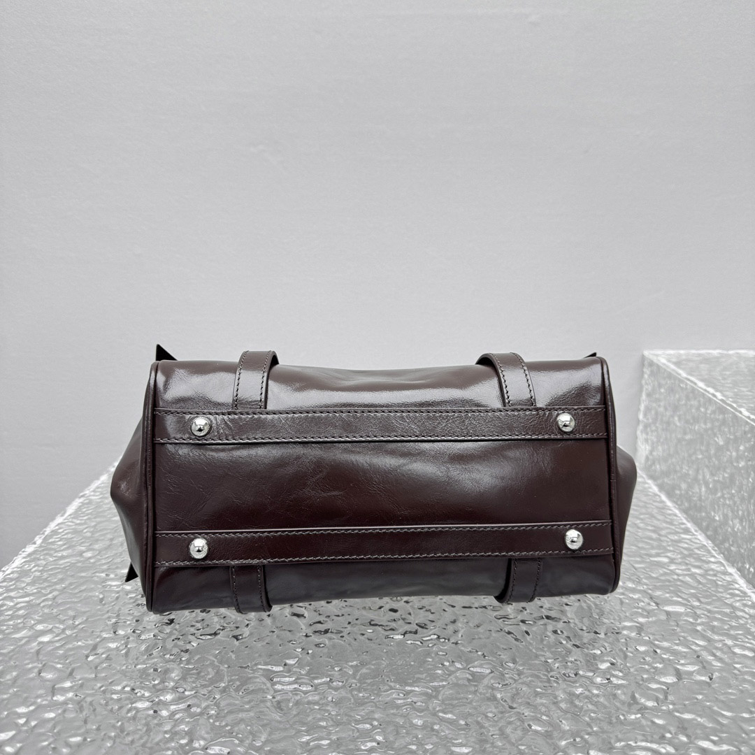 Miu Miu Shiny Leather Top-Handle Bag - DopestKickz