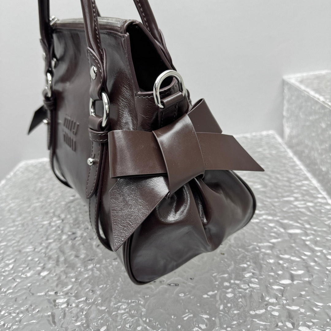 Miu Miu Shiny Leather Top-Handle Bag - DopestKickz