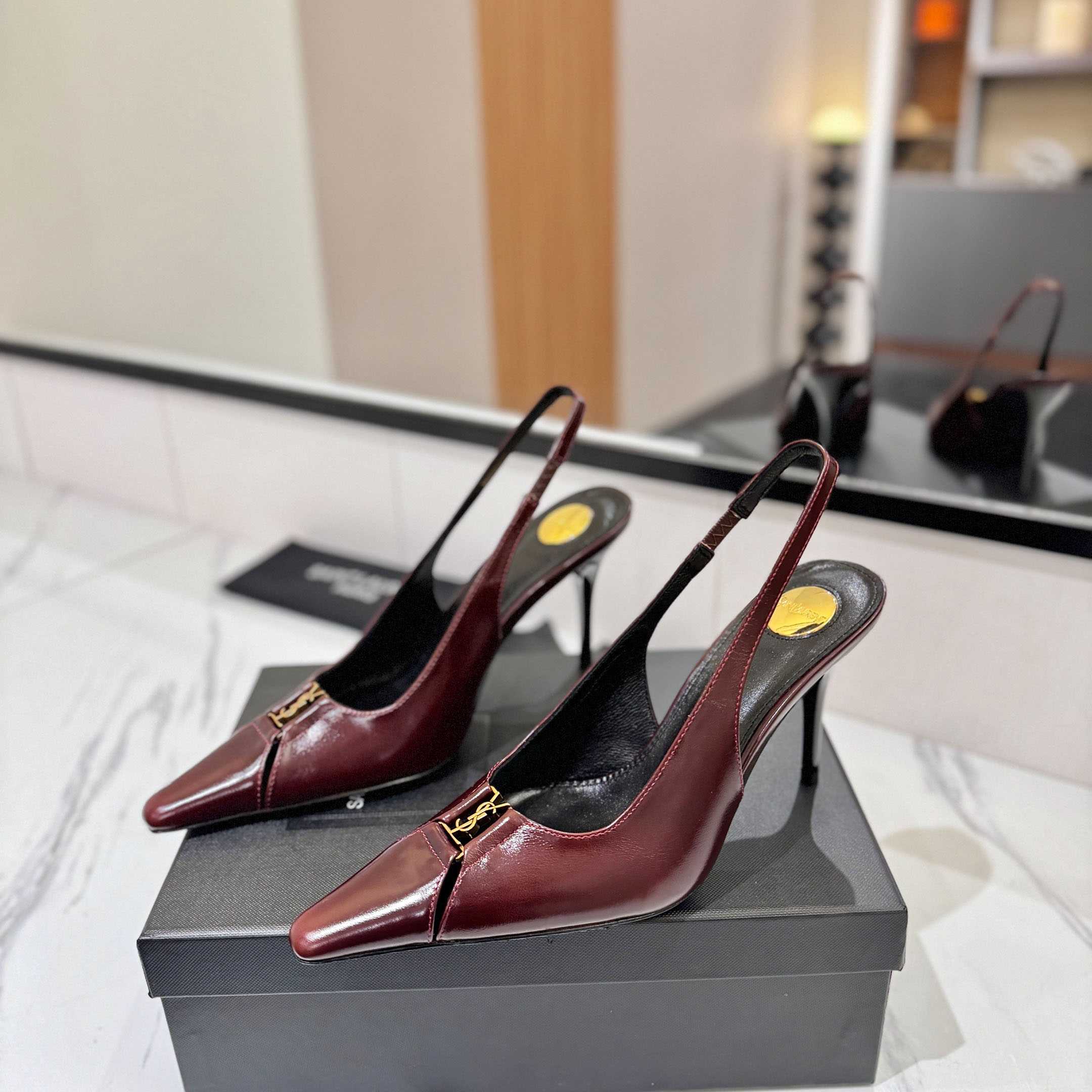 Saint Laurent Babylone Breteuil Slingback Pumps - DopestKickz