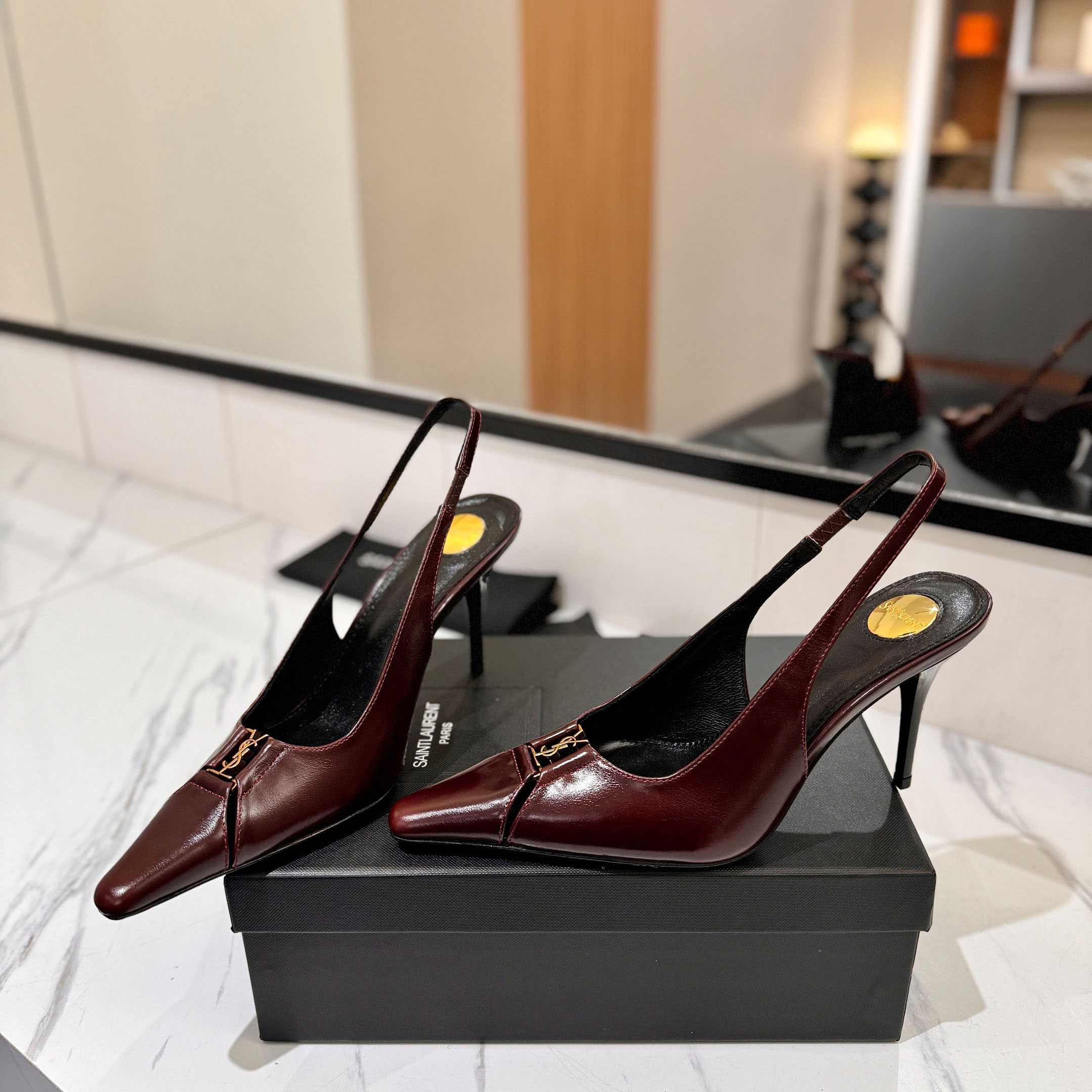 Saint Laurent Babylone Breteuil Slingback Pumps - DopestKickz