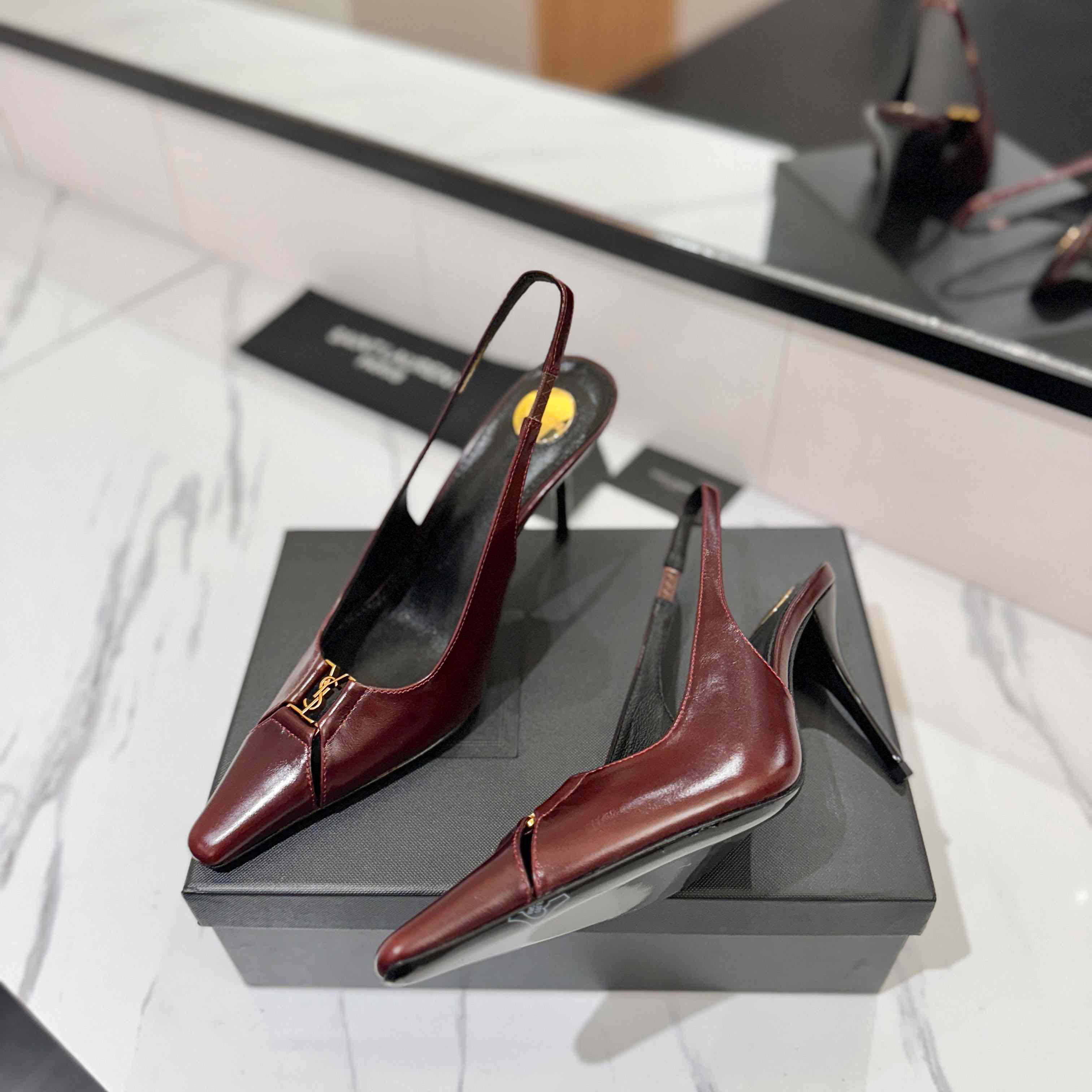 Saint Laurent Babylone Breteuil Slingback Pumps - DopestKickz