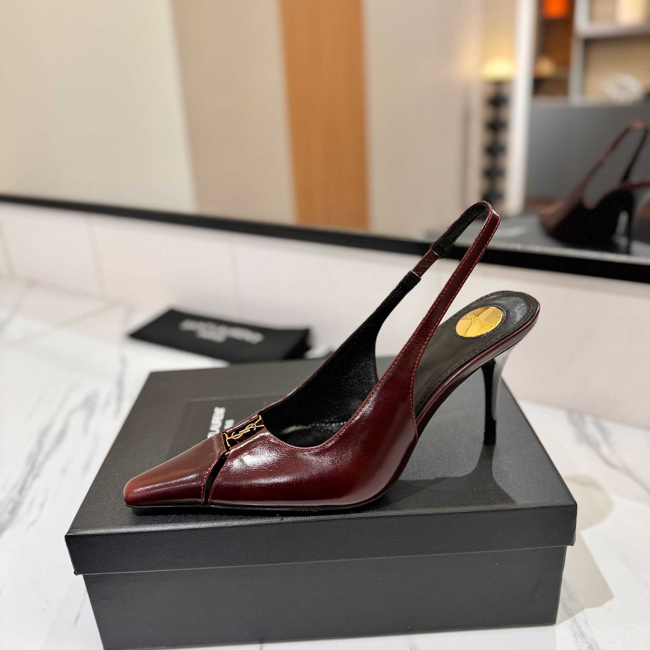 Saint Laurent Babylone Breteuil Slingback Pumps - DopestKickz