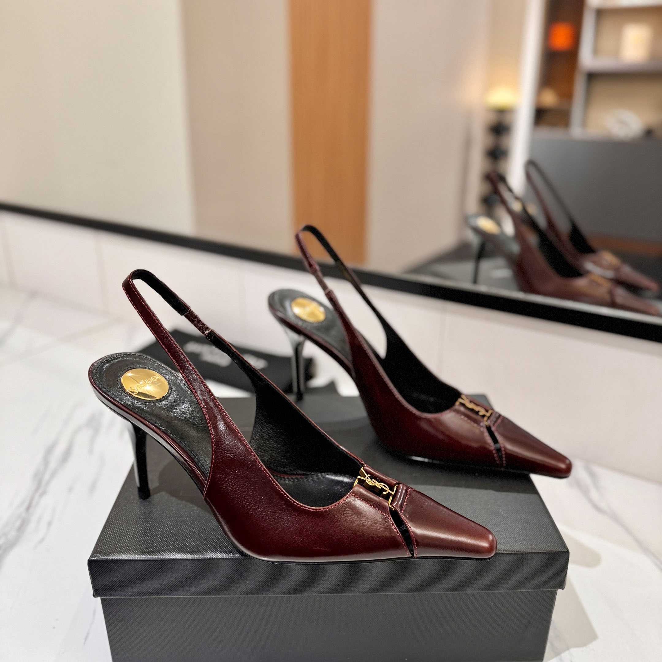 Saint Laurent Babylone Breteuil Slingback Pumps - DopestKickz