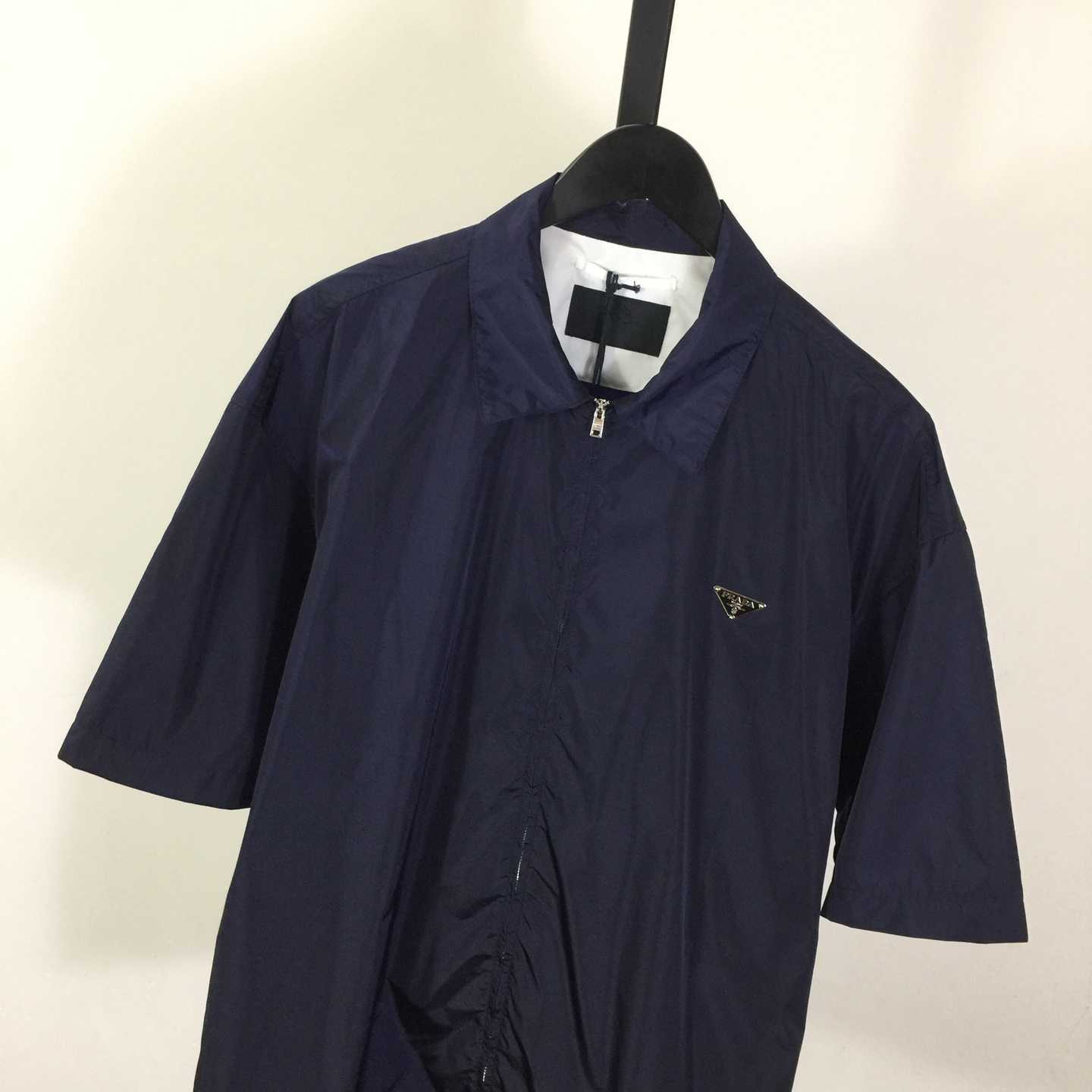 Prada Short-sleeved Re-Nylon Zipper Shirt - DopestKickz
