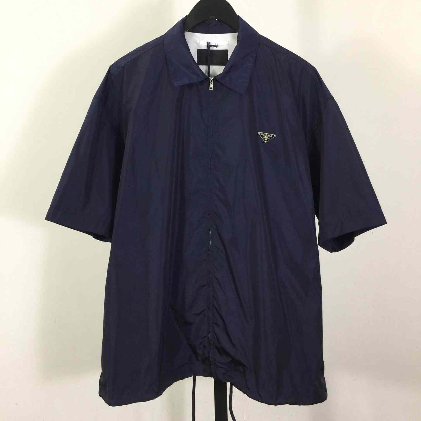 Prada Short-sleeved Re-Nylon Zipper Shirt - DopestKickz
