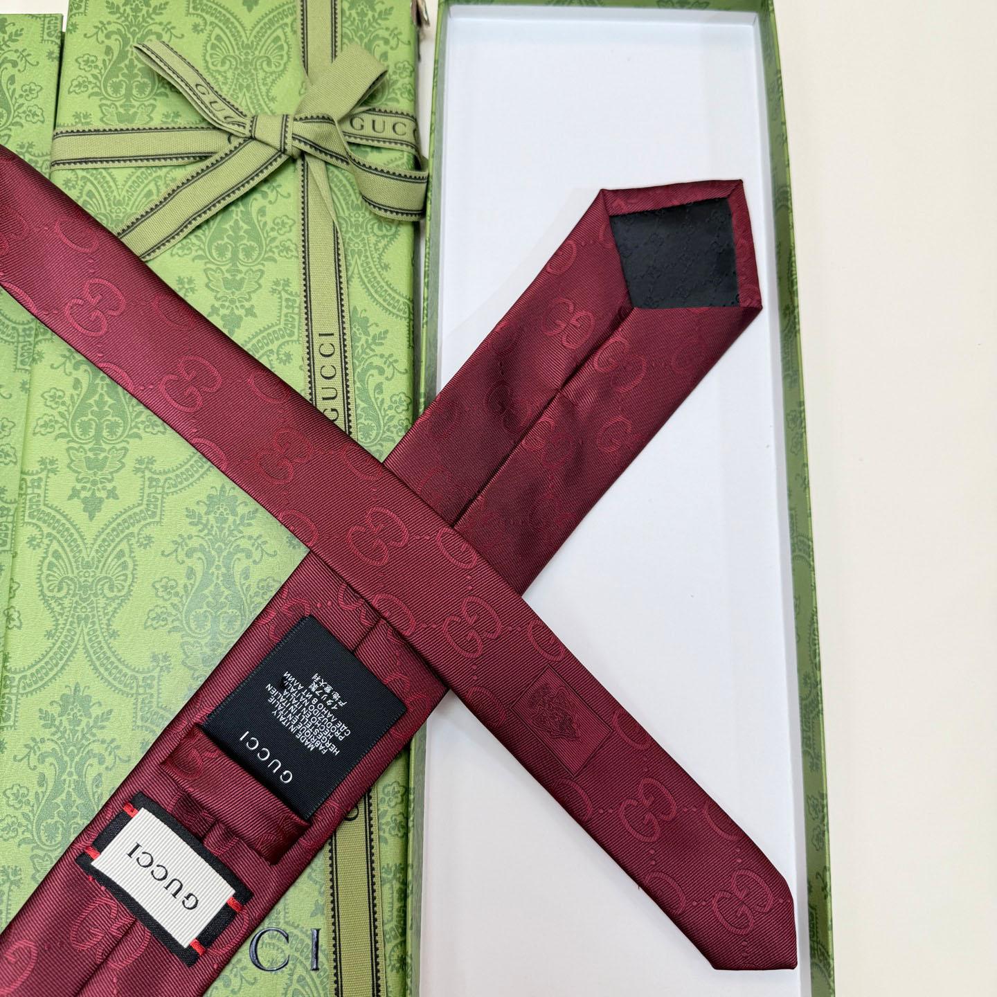 Gucci GG Silk Cotton Tie - DopestKickz
