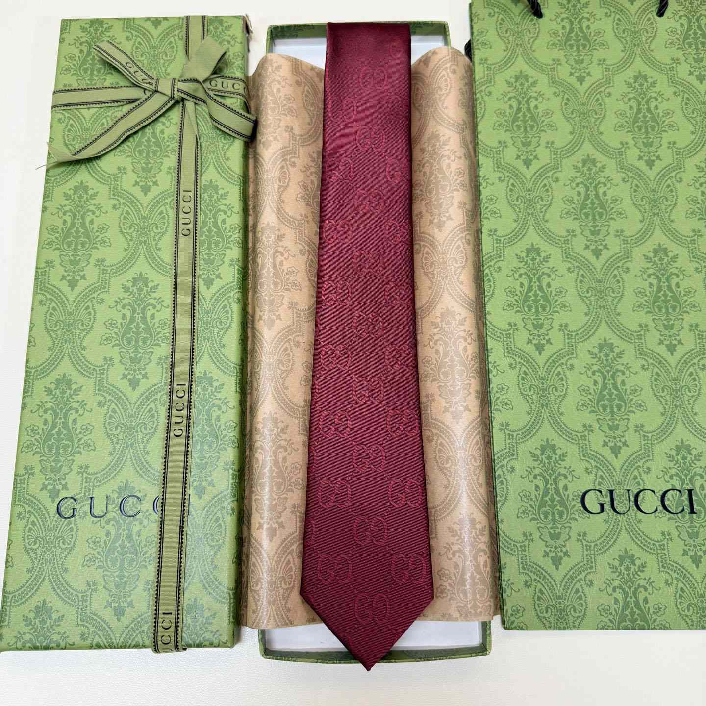 Gucci GG Silk Cotton Tie - DopestKickz