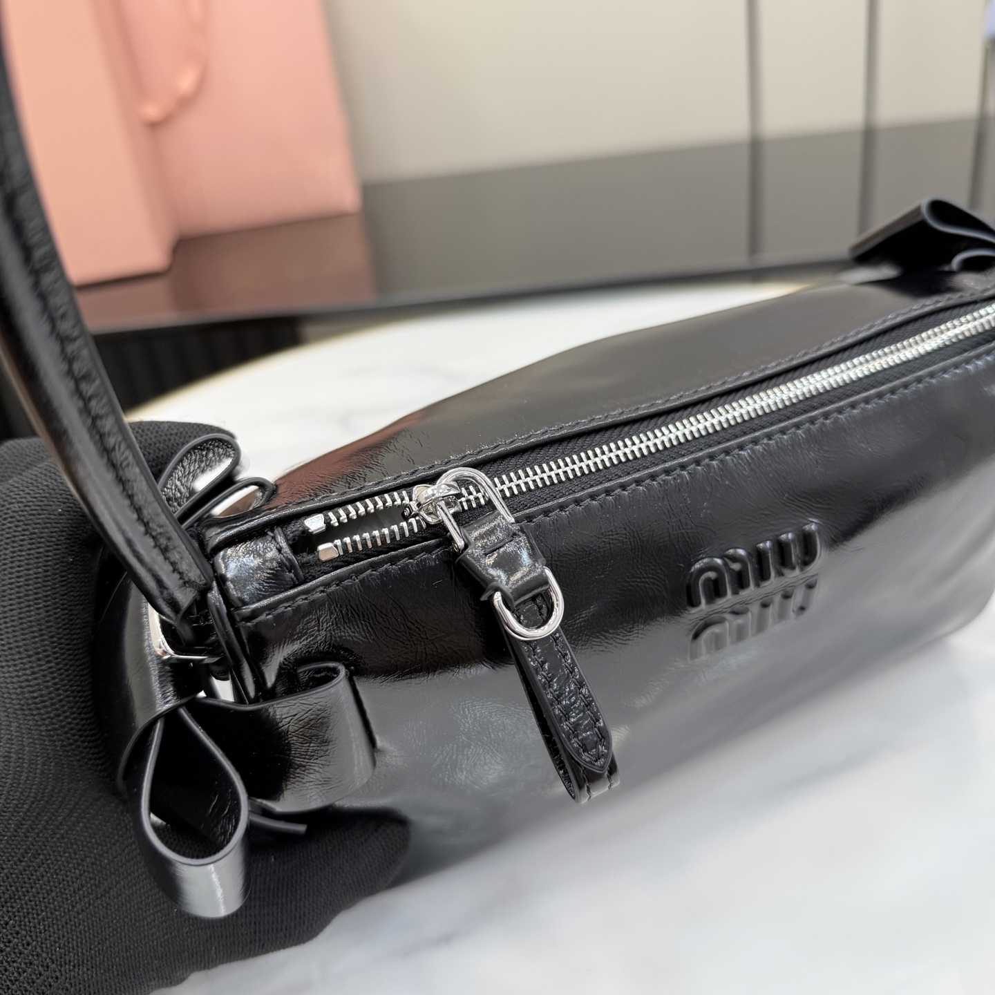 Miu Miu Shiny Leather Pouch - DopestKickz
