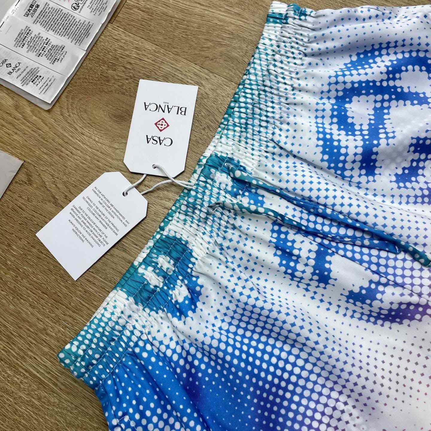 Casablanca Halftone Logo Silk Shorts  CA3578 - DopestKickz