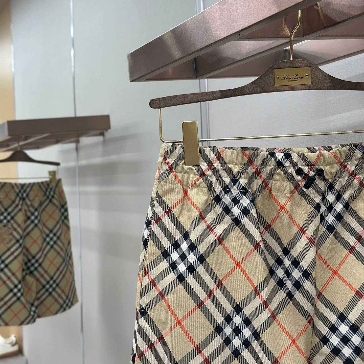 Burberry Check Shorts 'Sand' - DopestKickz