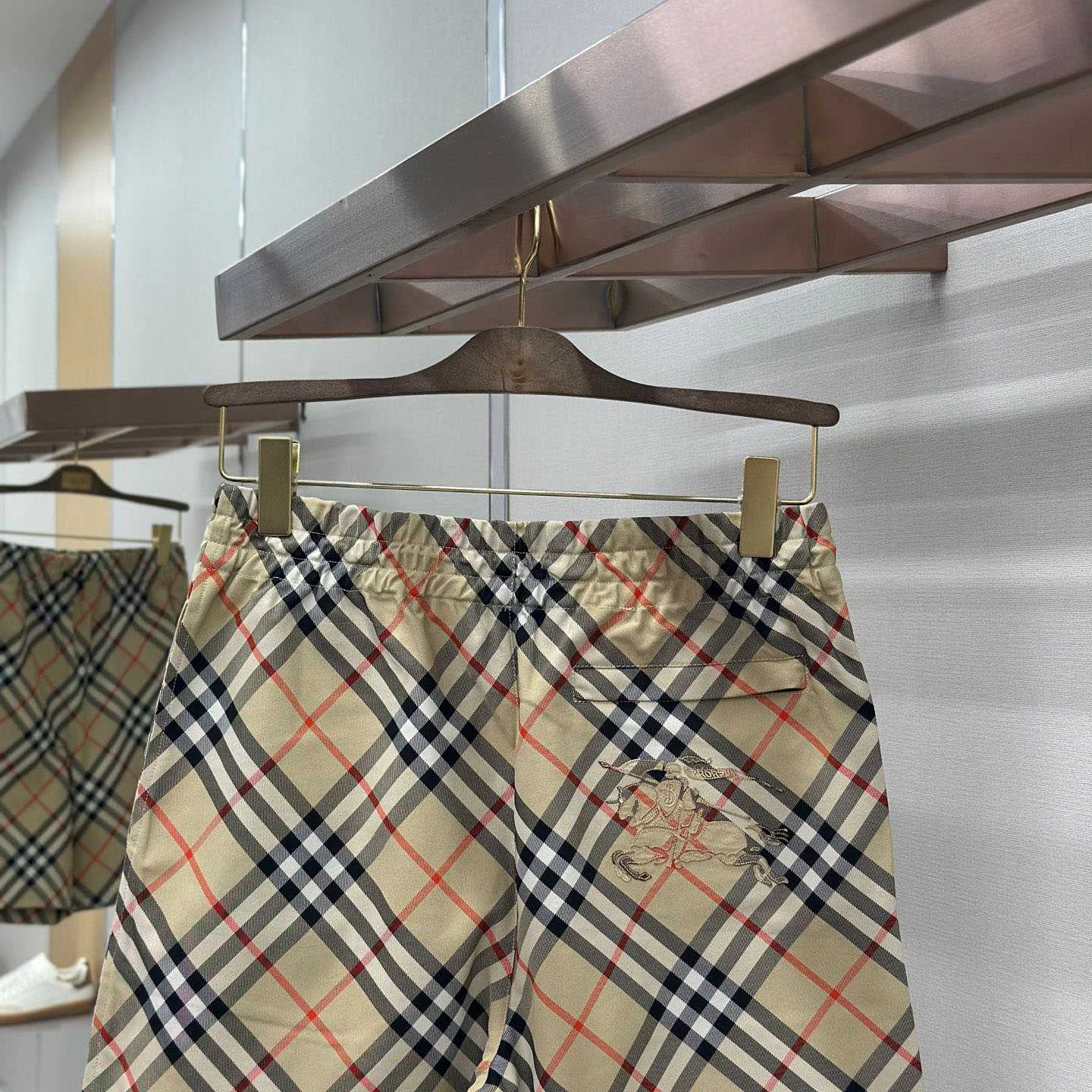 Burberry Check Shorts 'Sand' - DopestKickz
