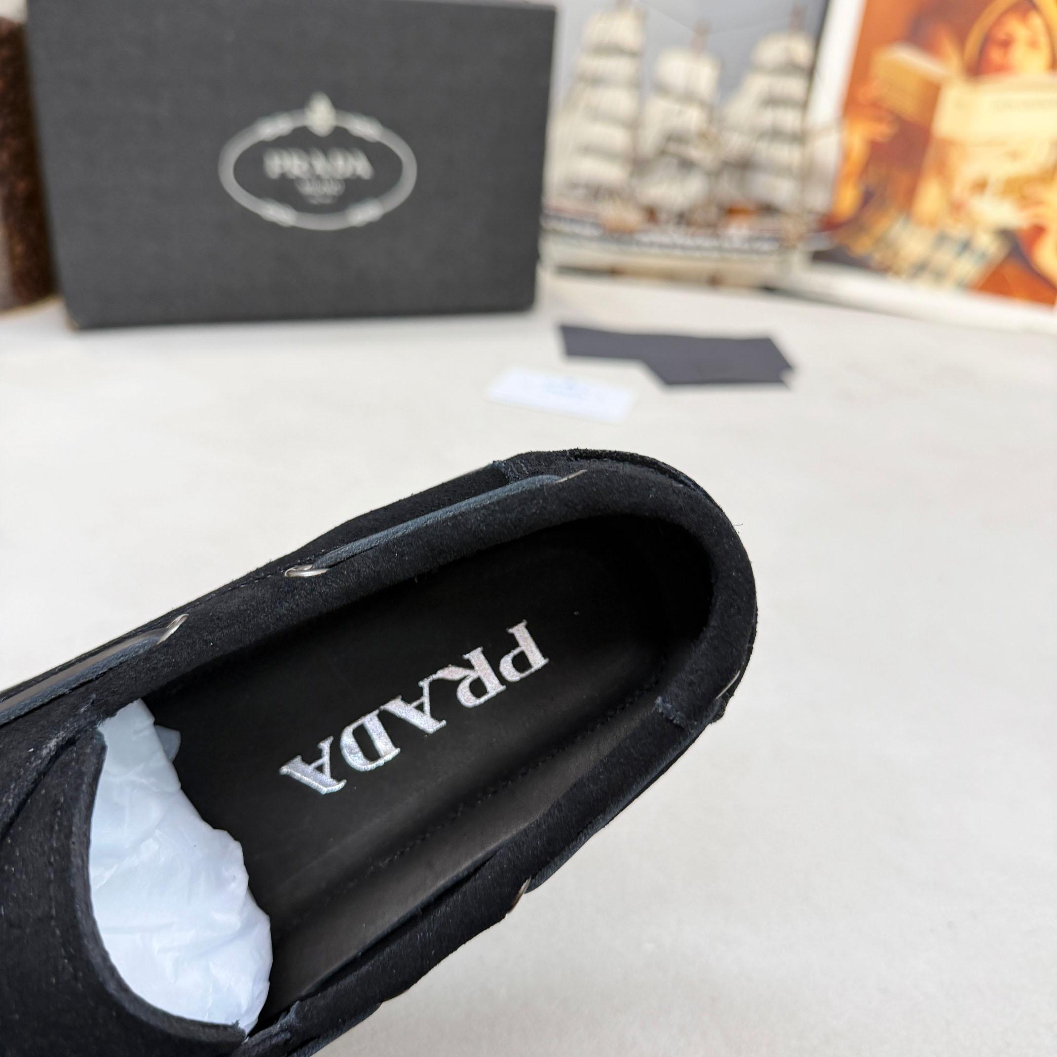 Prada Suede Boat Shoes With Laces - DopestKickz