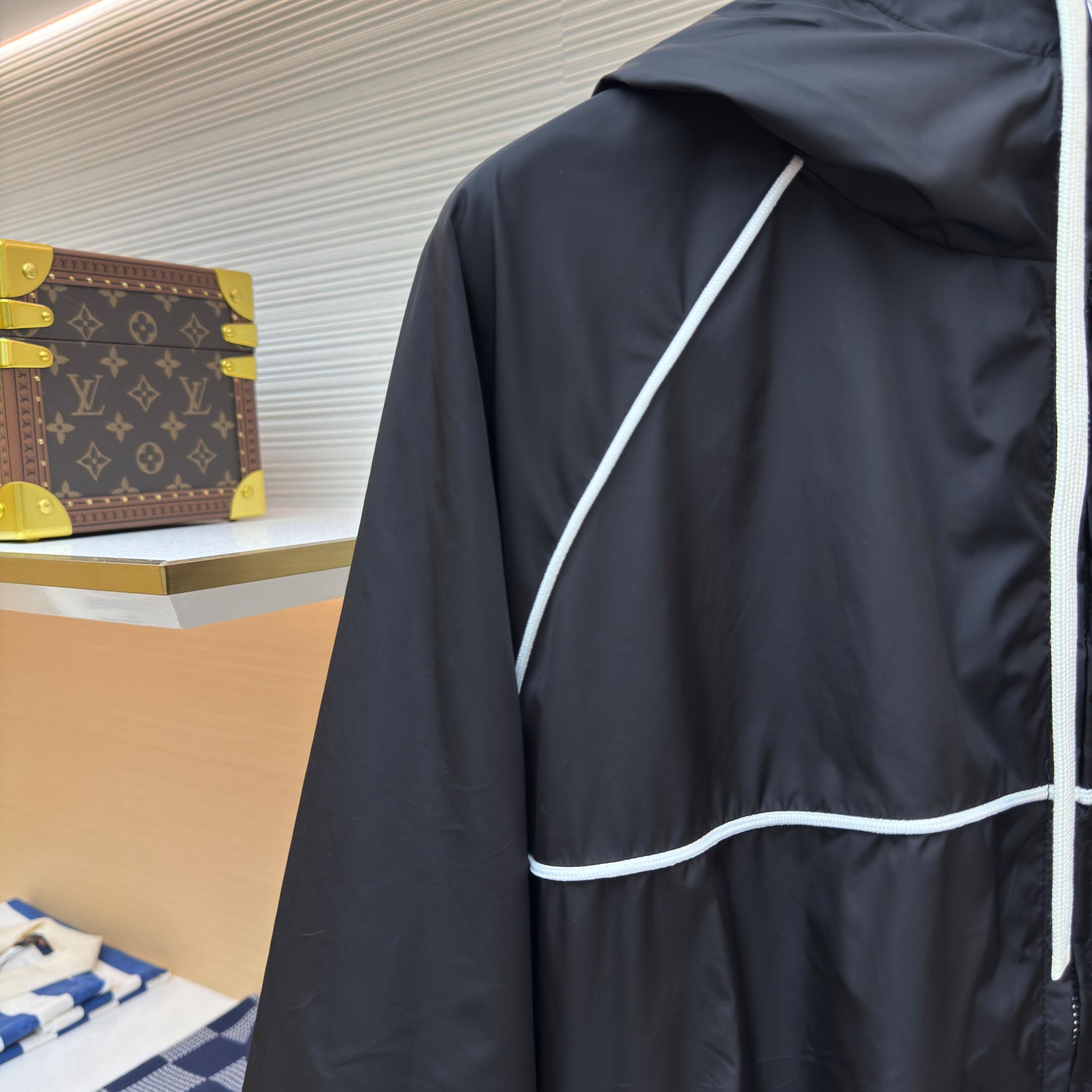 Miu Miu Black Technical Silk Zipper Jacket - DopestKickz