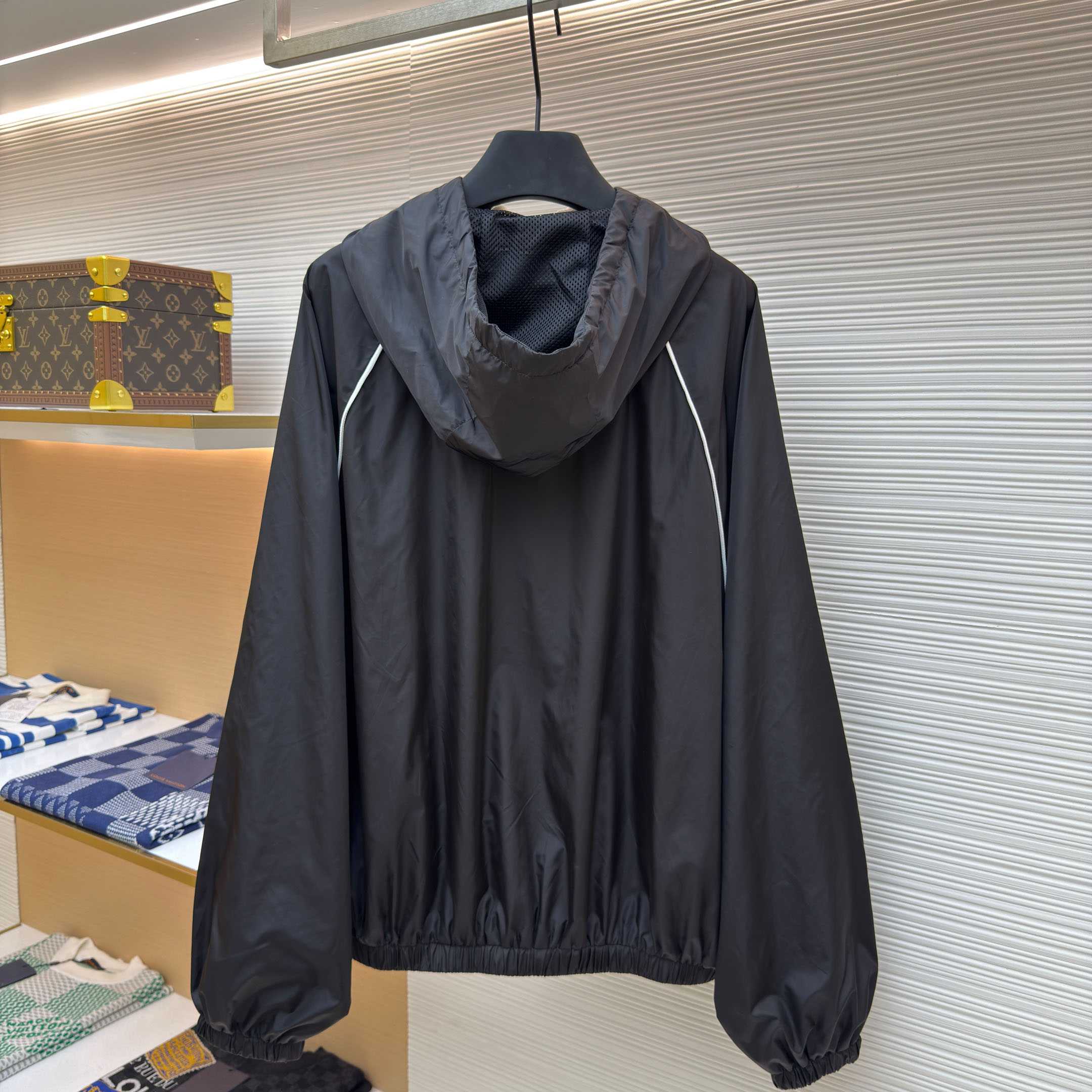Miu Miu Black Technical Silk Zipper Jacket - DopestKickz