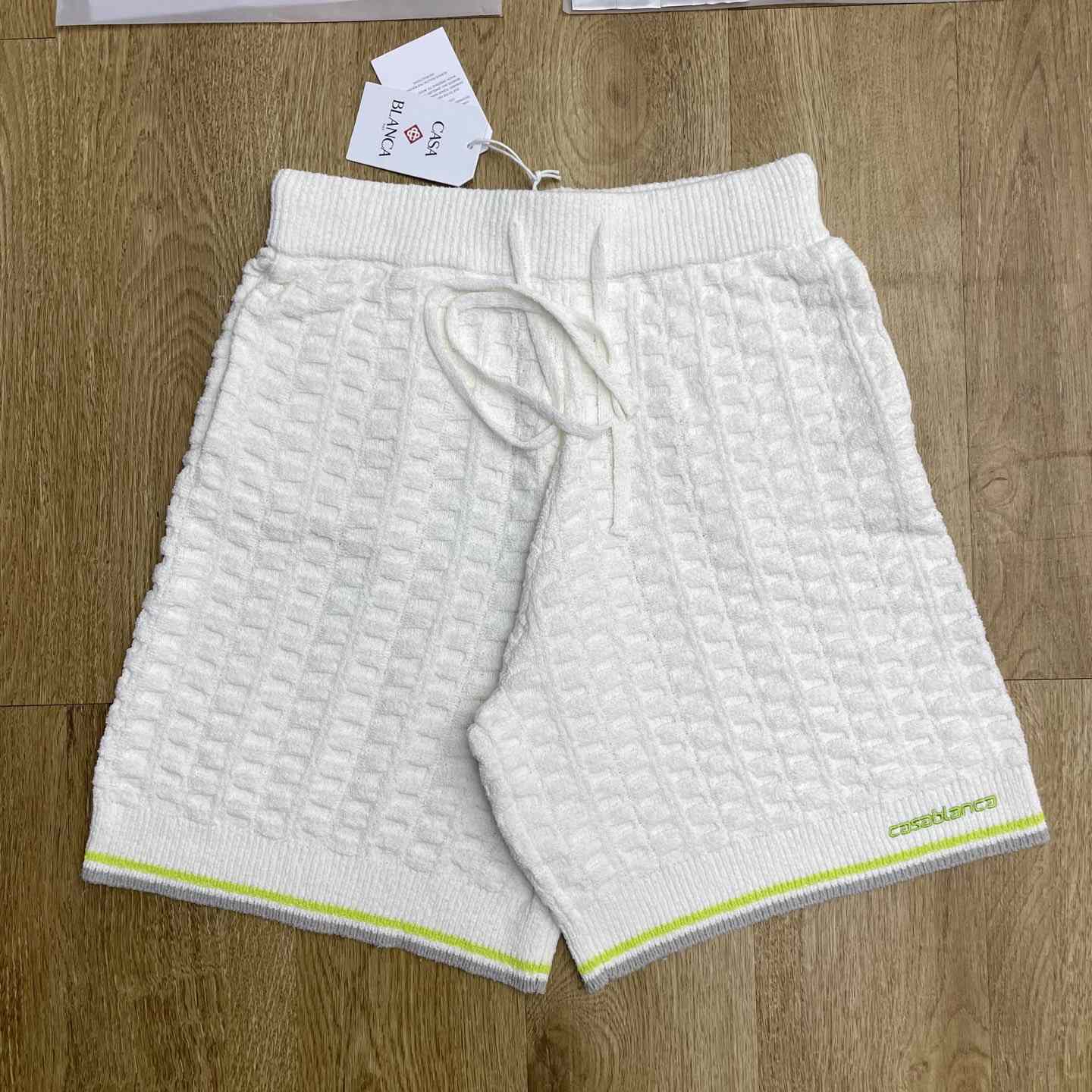 Casablanca Tennis Boucle Shorts In White Z6044 - DopestKickz