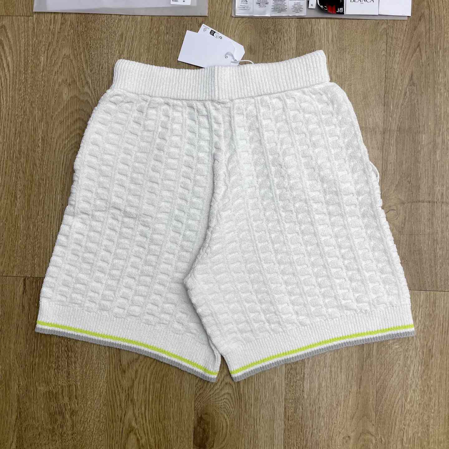 Casablanca Tennis Boucle Shorts In White Z6044 - DopestKickz