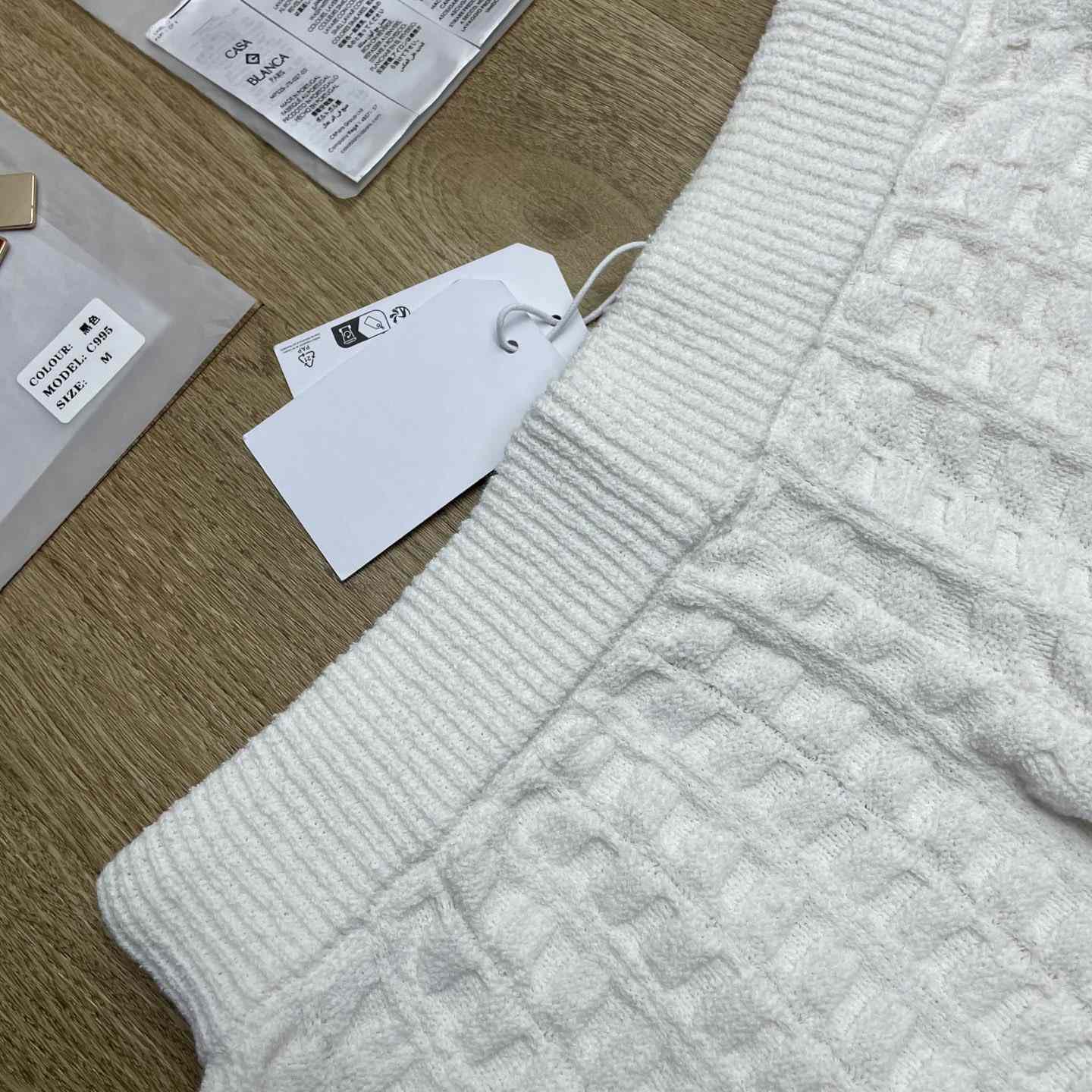 Casablanca Tennis Boucle Shorts In White Z6044 - DopestKickz