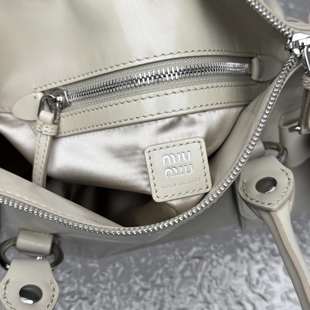 Miu Miu Shiny Leather Top-Handle Bag - DopestKickz