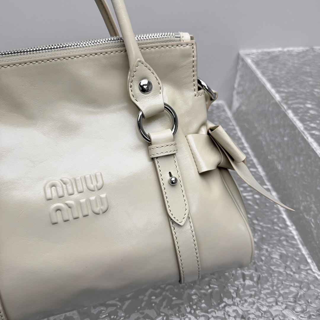 Miu Miu Shiny Leather Top-Handle Bag - DopestKickz