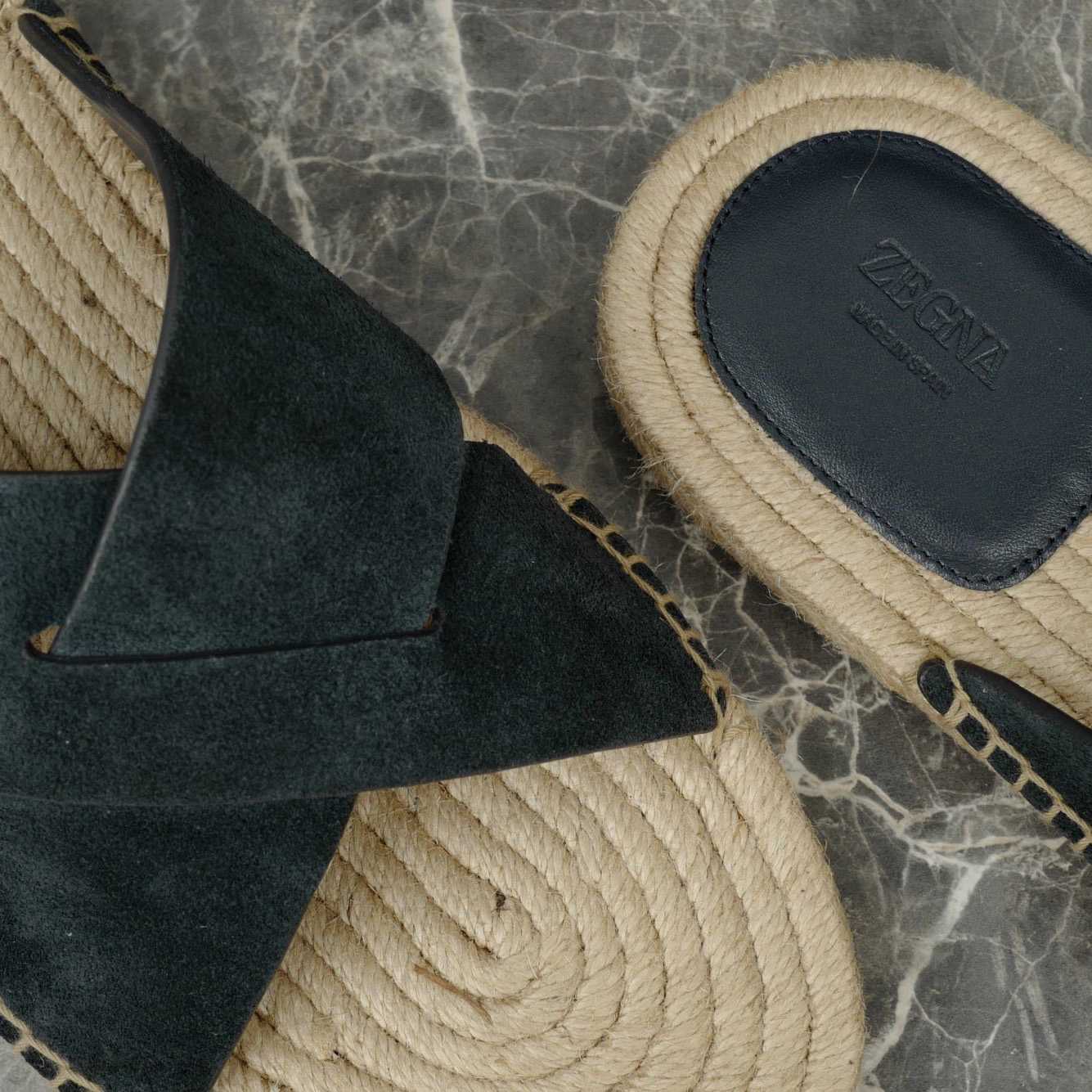 Zegna Crossover-Strap Suede Espadrilles - DopestKickz