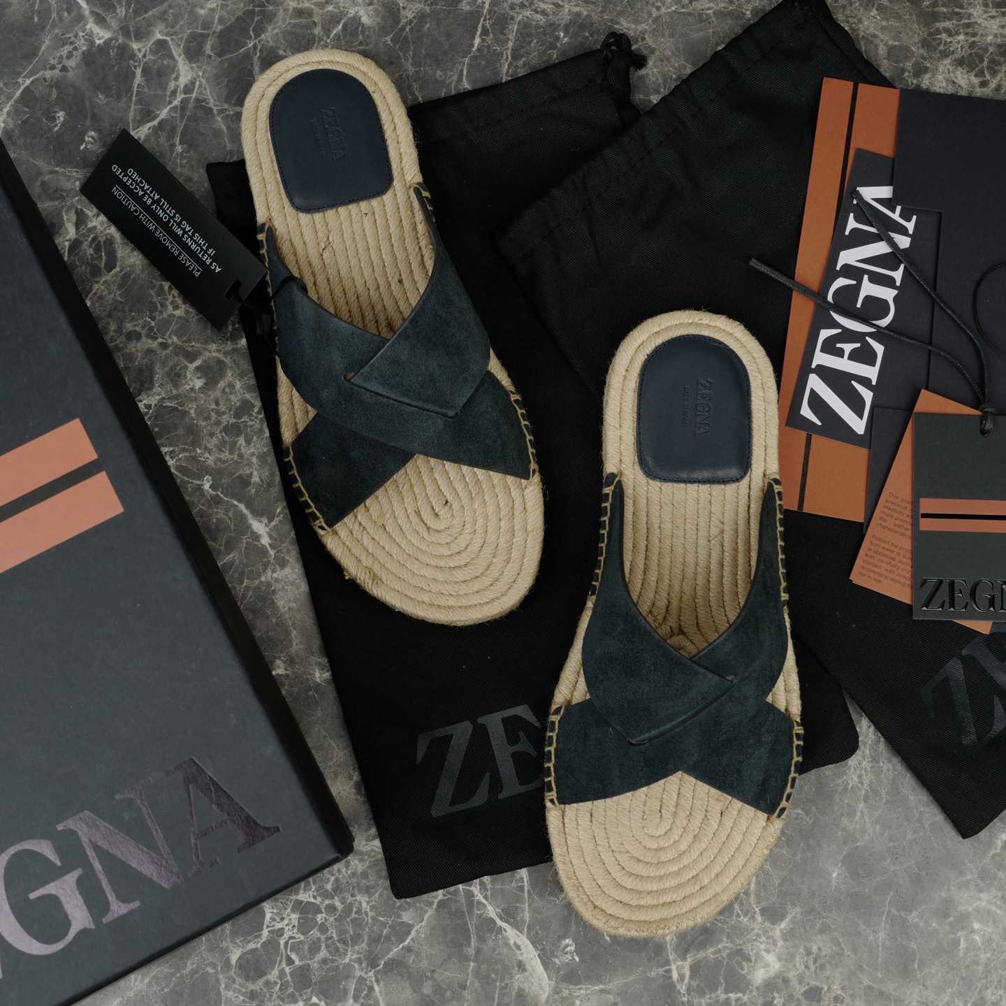 Zegna Crossover-Strap Suede Espadrilles - DopestKickz