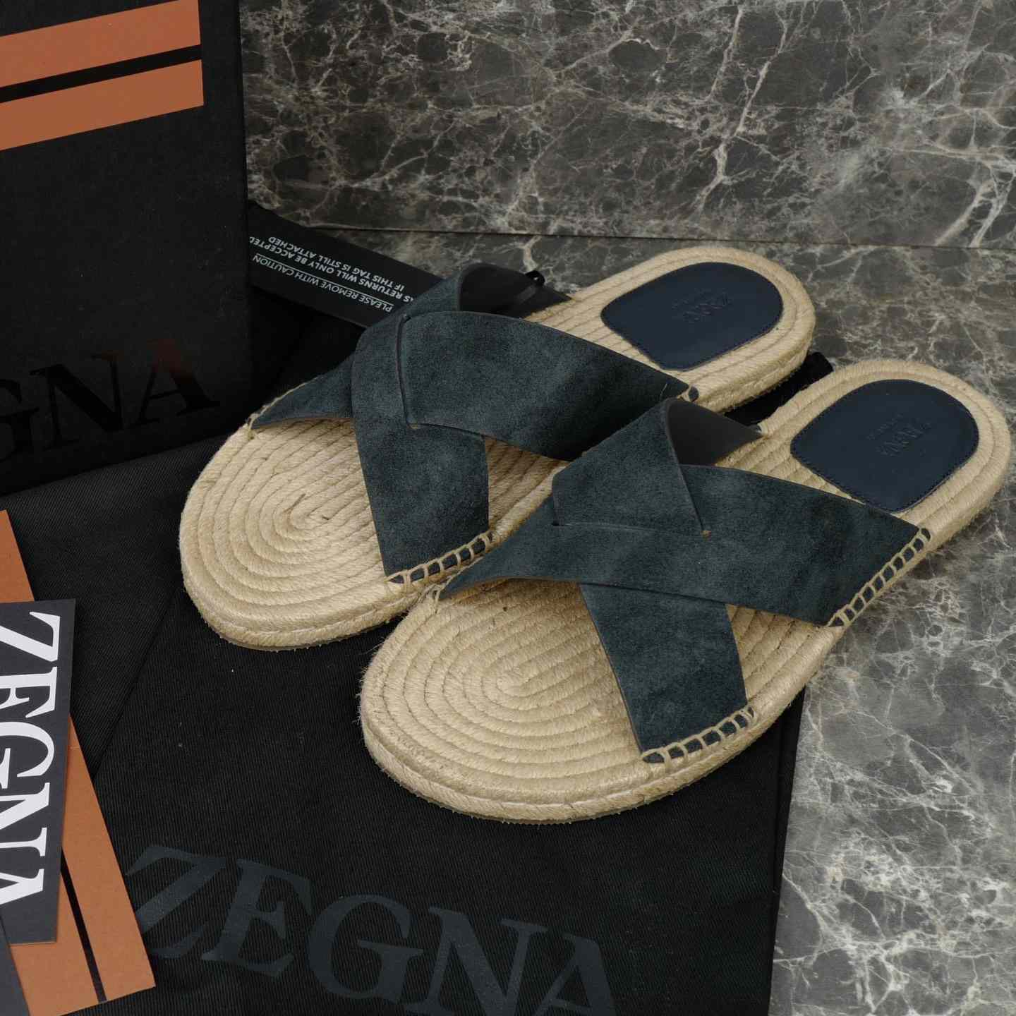 Zegna Crossover-Strap Suede Espadrilles - DopestKickz