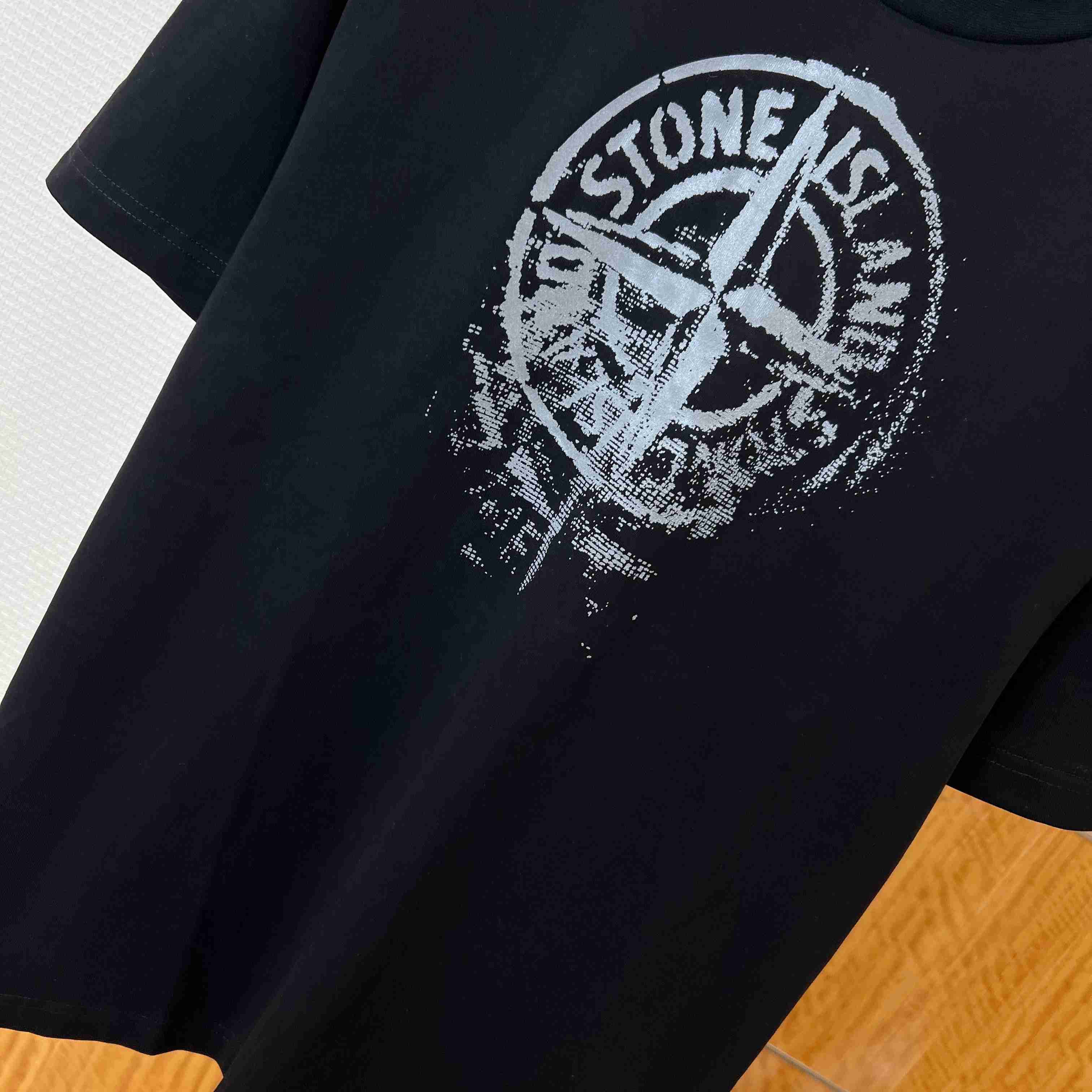 Stone Island Compass-Print Cotton T-shirt - DopestKickz