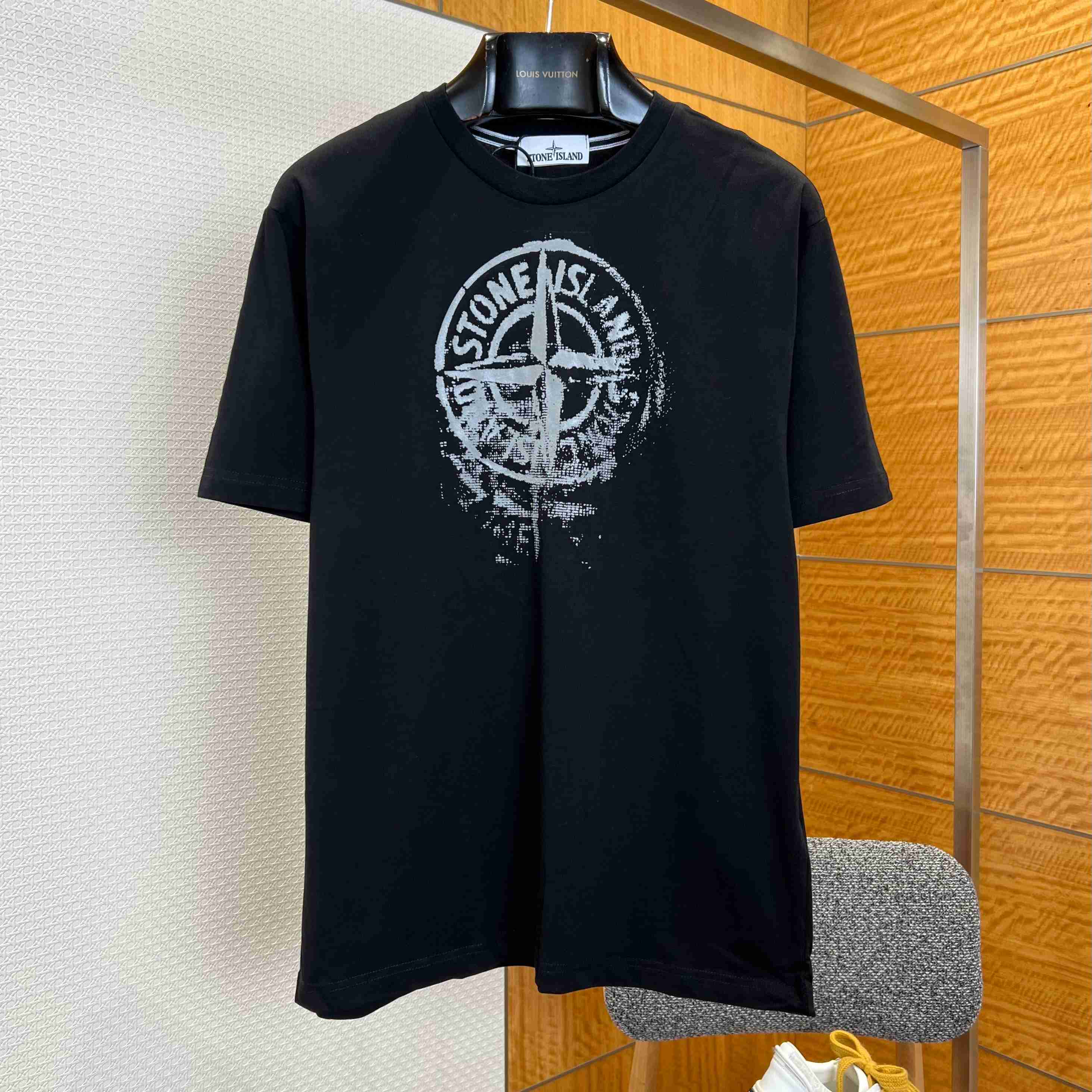 Stone Island Compass-Print Cotton T-shirt - DopestKickz