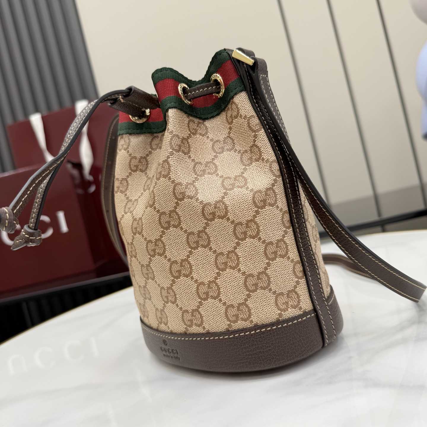 Gucci Mini Bucket Bag With Web - DopestKickz