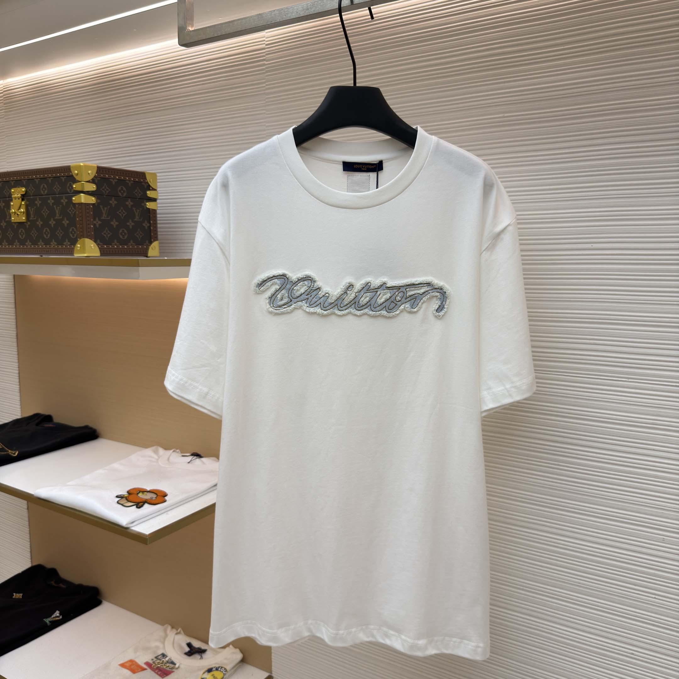 Louis Vuitton Denim Signature T-Shirt    - DopestKickz