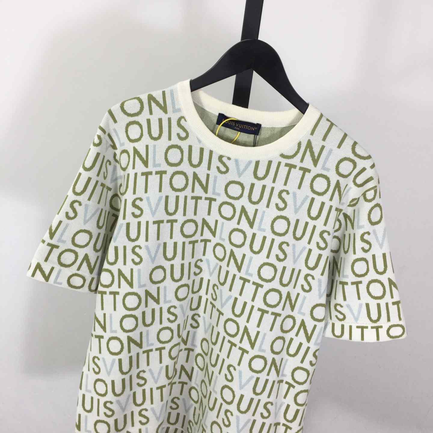Louis Vuitton Jacquard Signature Short-Sleeved Crewneck   1AJTX2 - DopestKickz