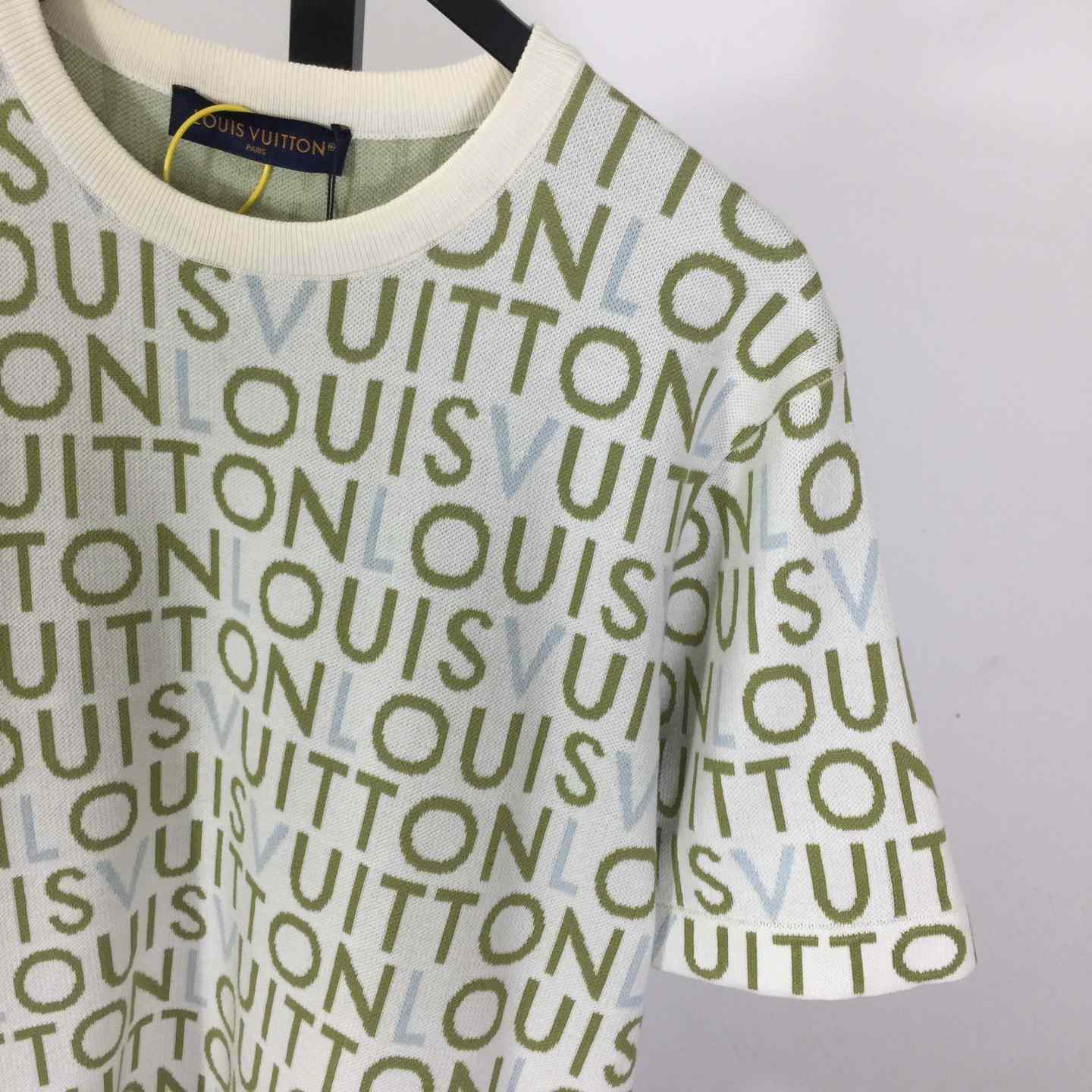 Louis Vuitton Jacquard Signature Short-Sleeved Crewneck   1AJTX2 - DopestKickz