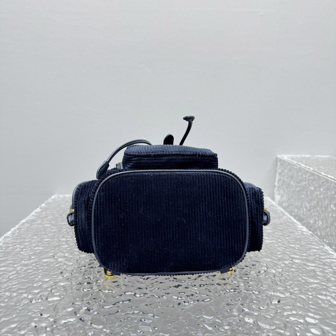 Miu Miu  Medium Corduroy Cotton Backpack - DopestKickz