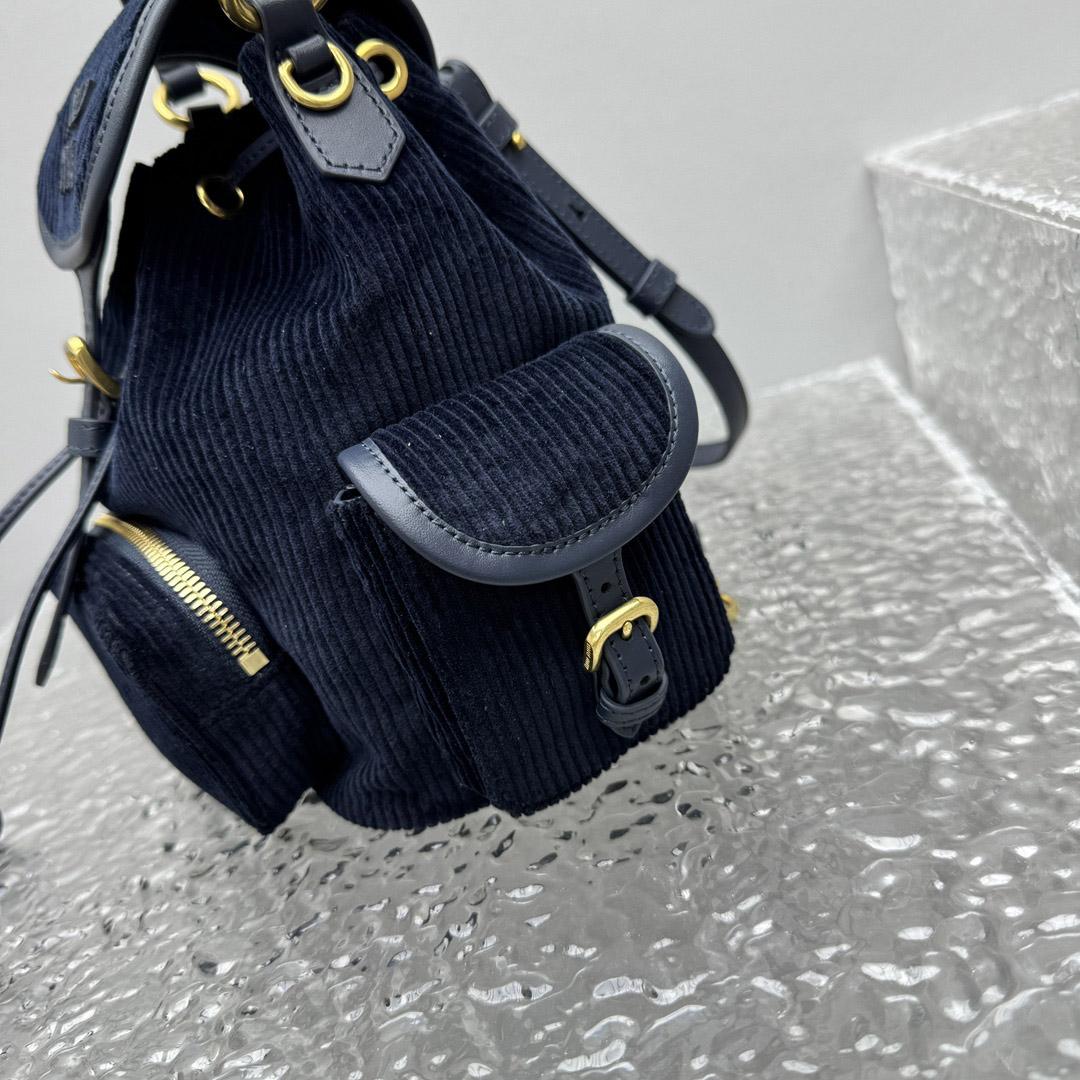 Miu Miu  Medium Corduroy Cotton Backpack - DopestKickz