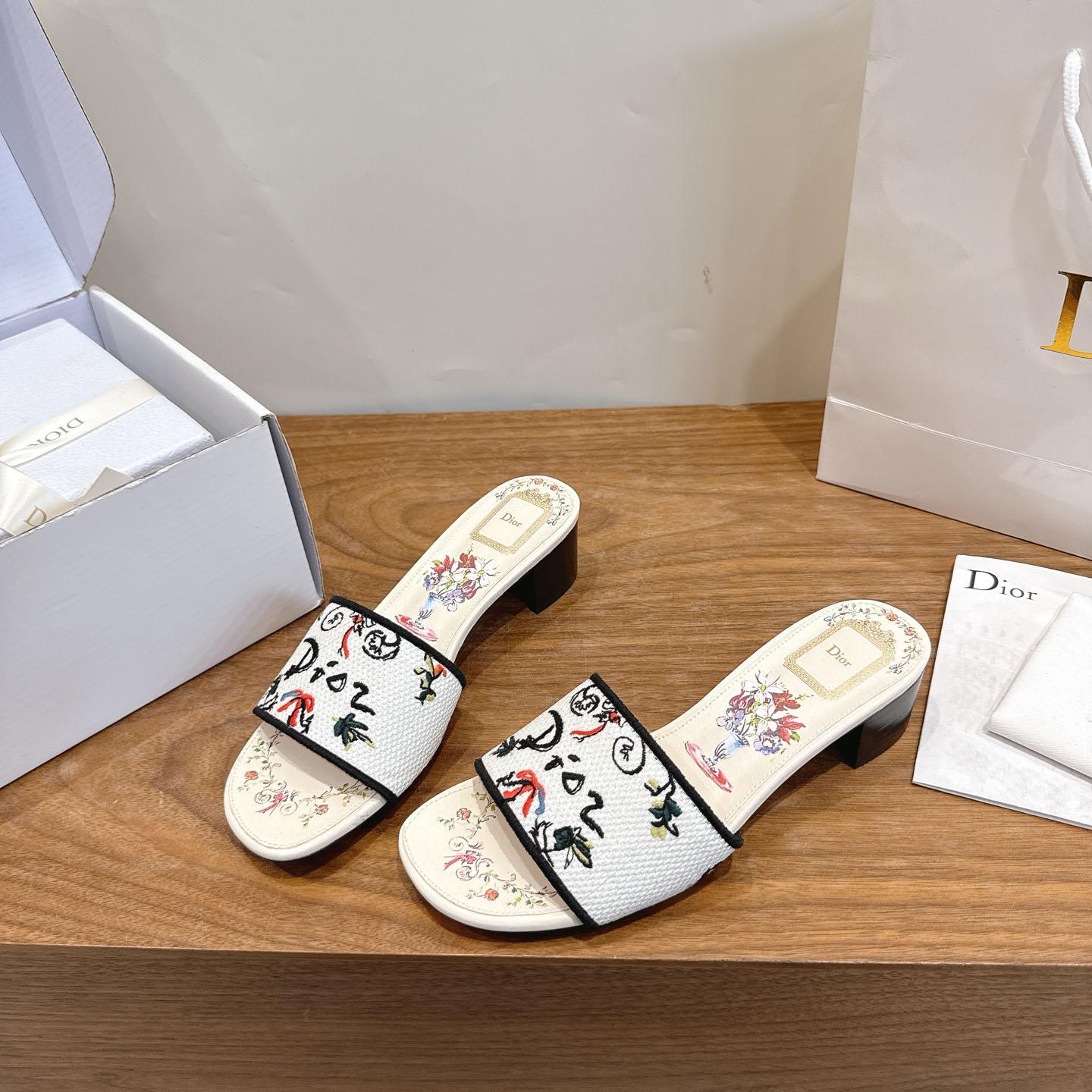 Dior Dioriviera Dway Heeled Slide - DopestKickz