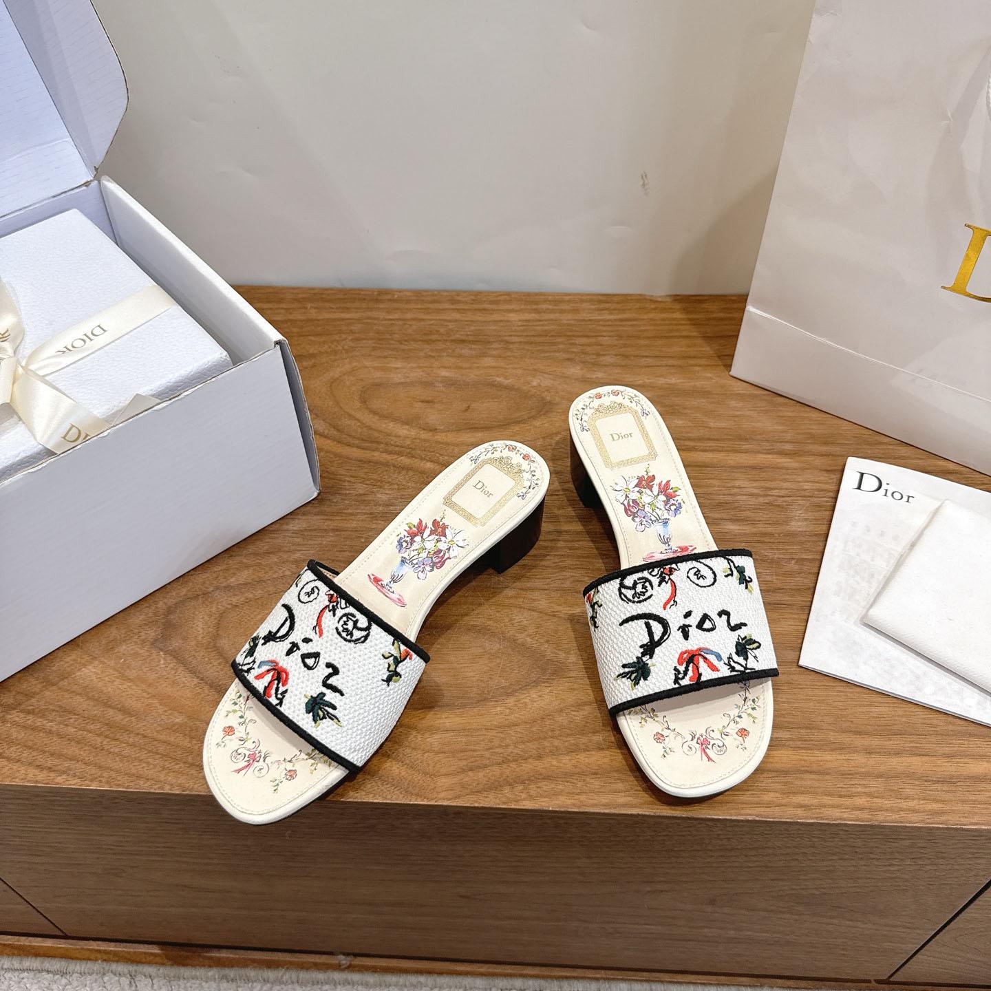 Dior Dioriviera Dway Heeled Slide - DopestKickz