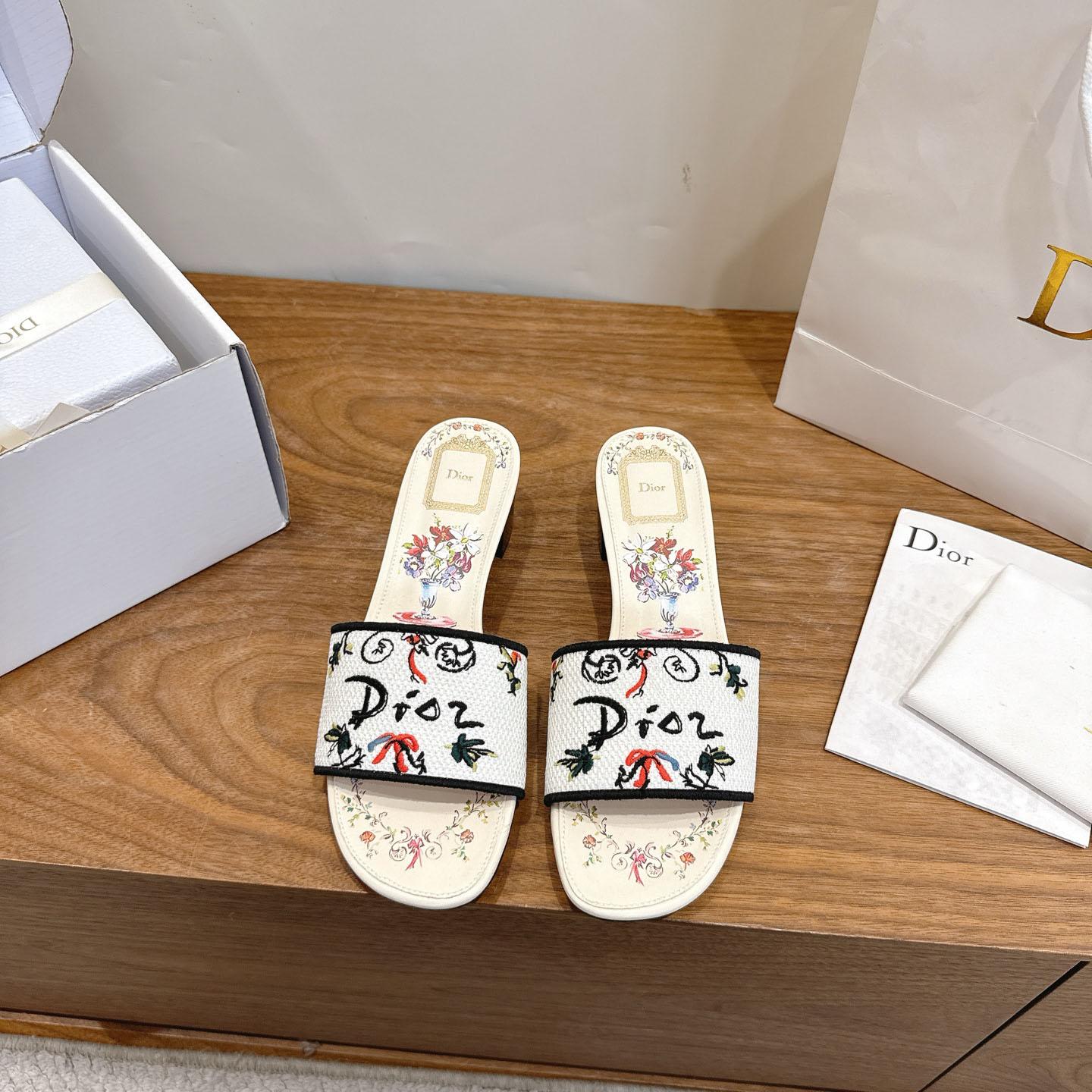 Dior Dioriviera Dway Heeled Slide - DopestKickz