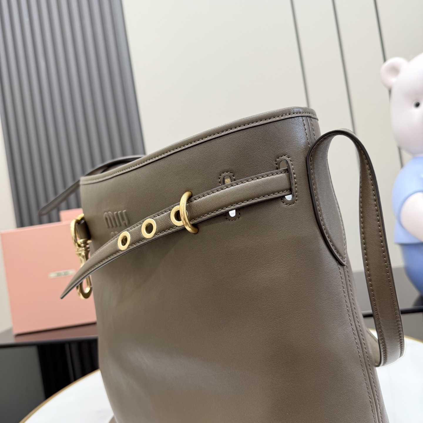 Miu Miu Aventure Nappa Leather Bucket Bag - DopestKickz