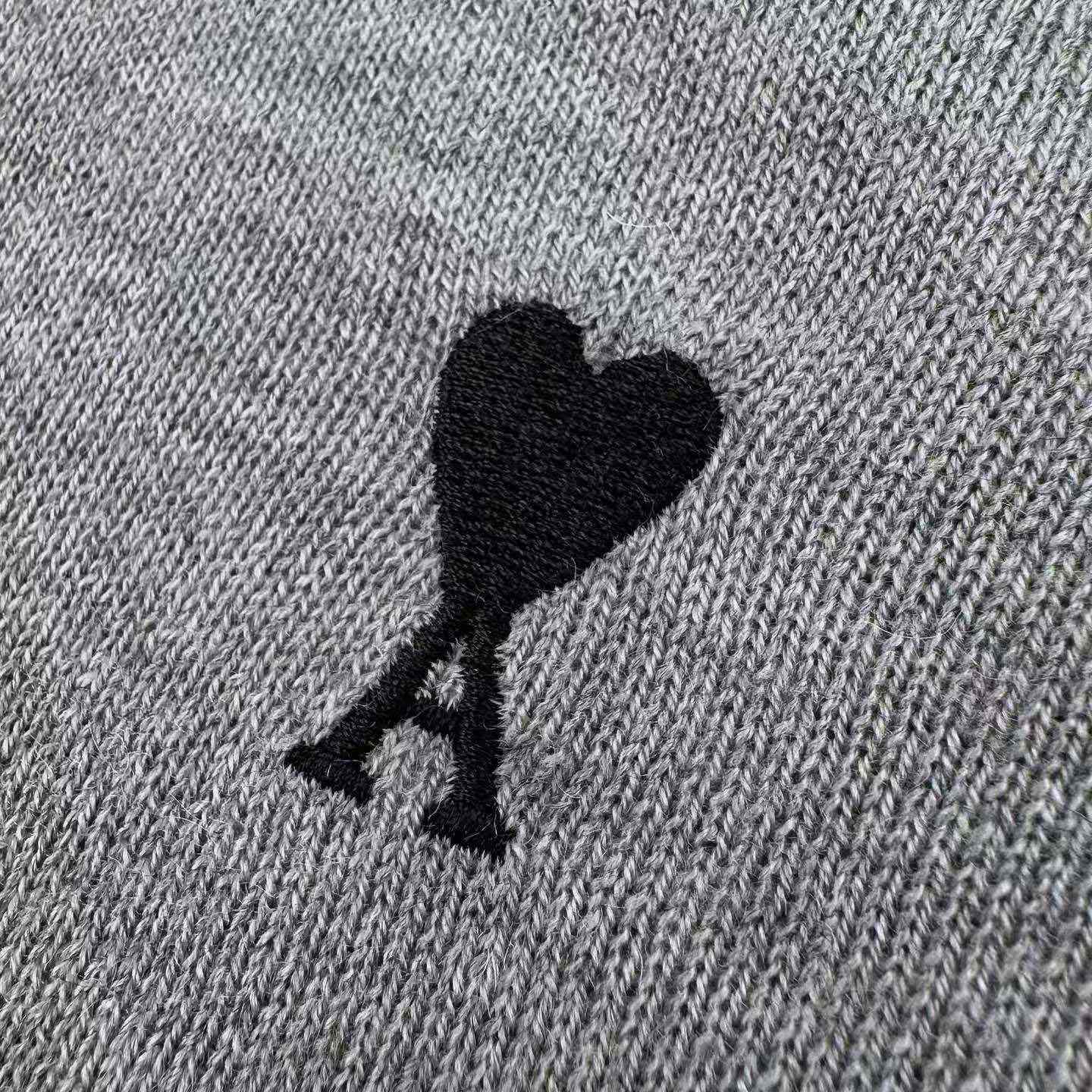 AMI Paris Ami De Coeur Knitted Polo - DopestKickz