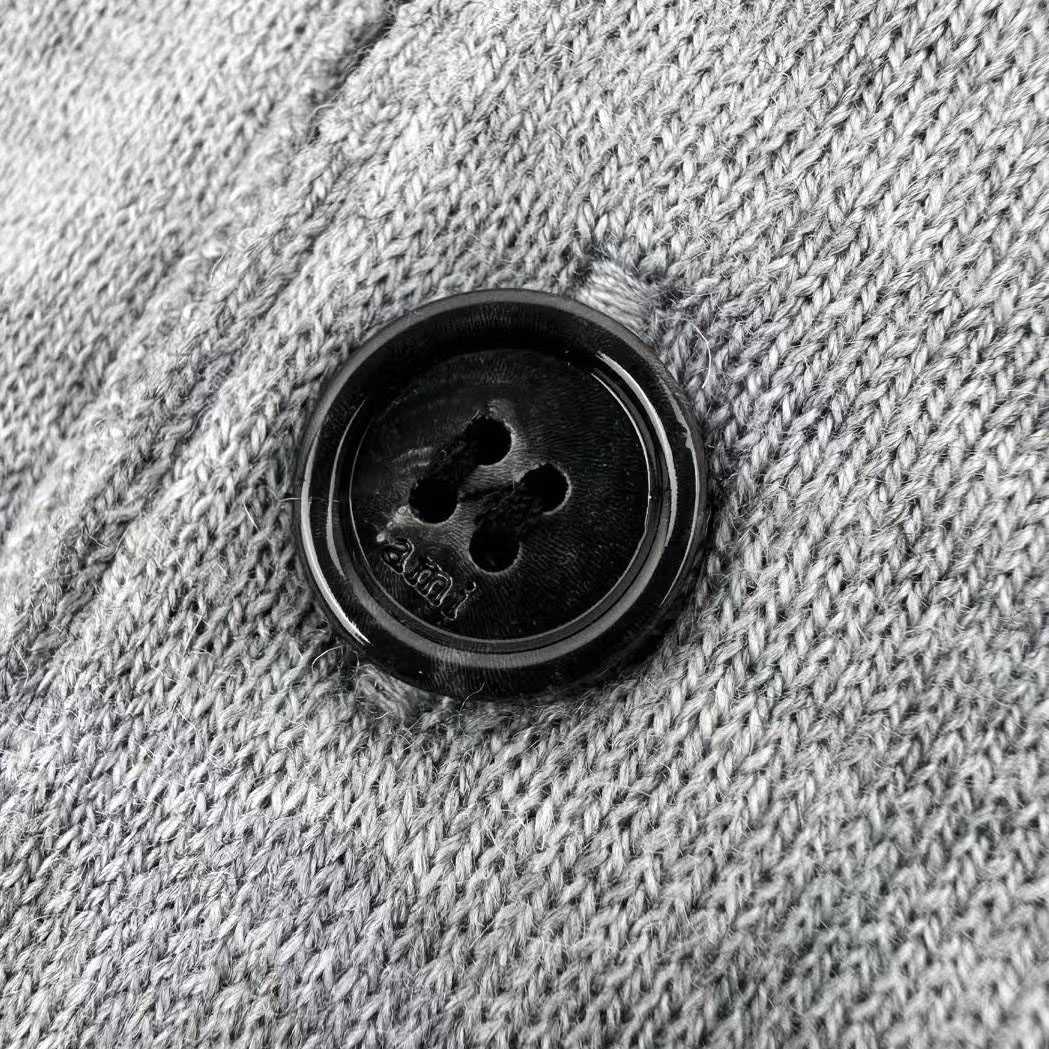 AMI Paris Ami De Coeur Knitted Polo - DopestKickz