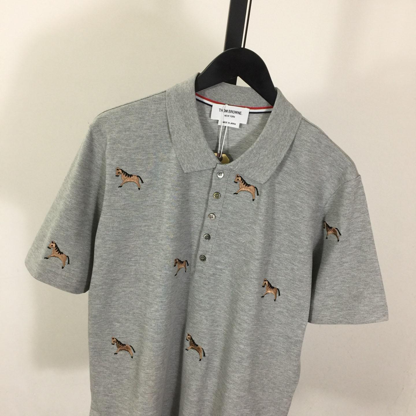 Thom Browne Lunar New Year Pique Horse Embroidery Polo - DopestKickz