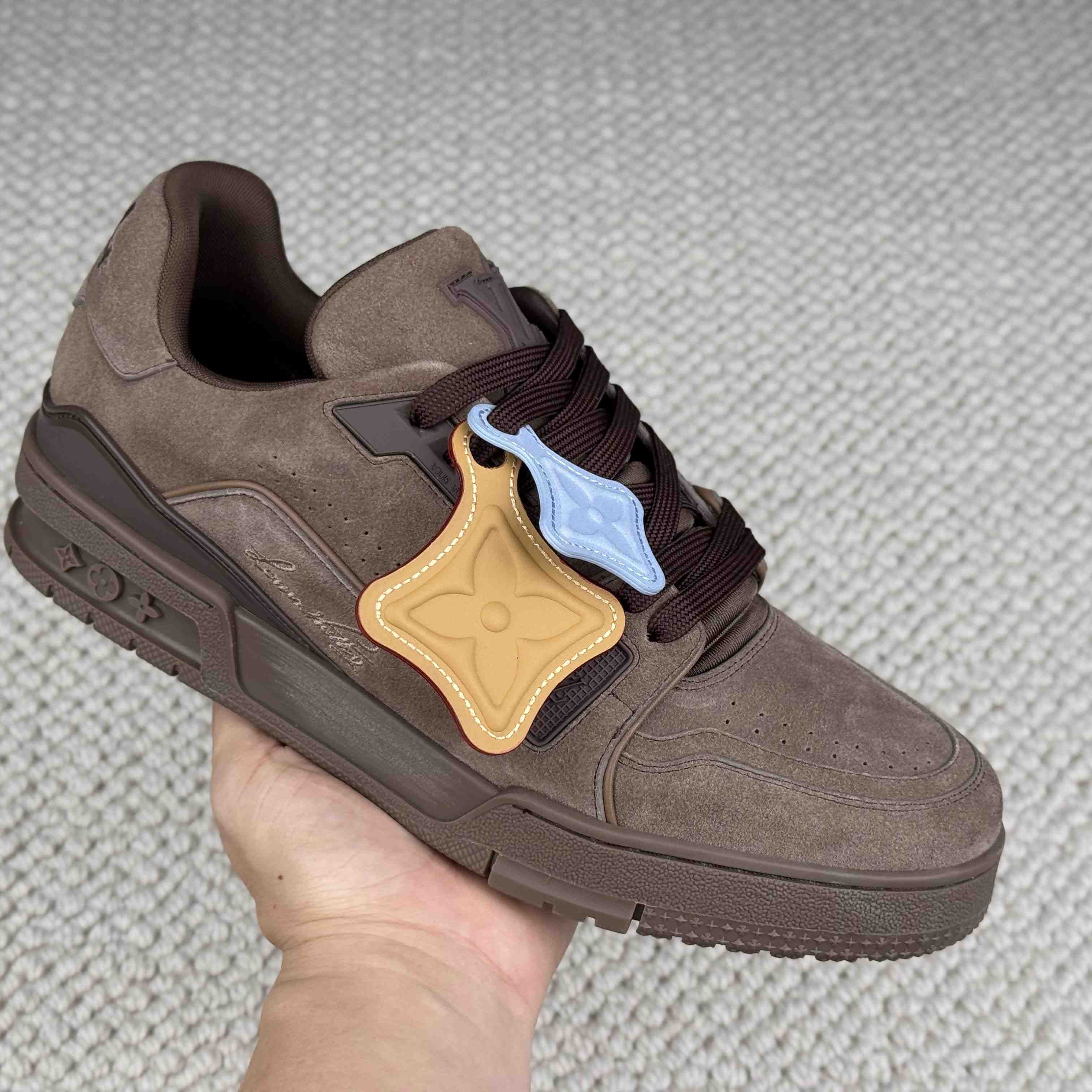 Louis Vuitton LV Trainer Distressed Sneaker 1AKBOU - DopestKickz