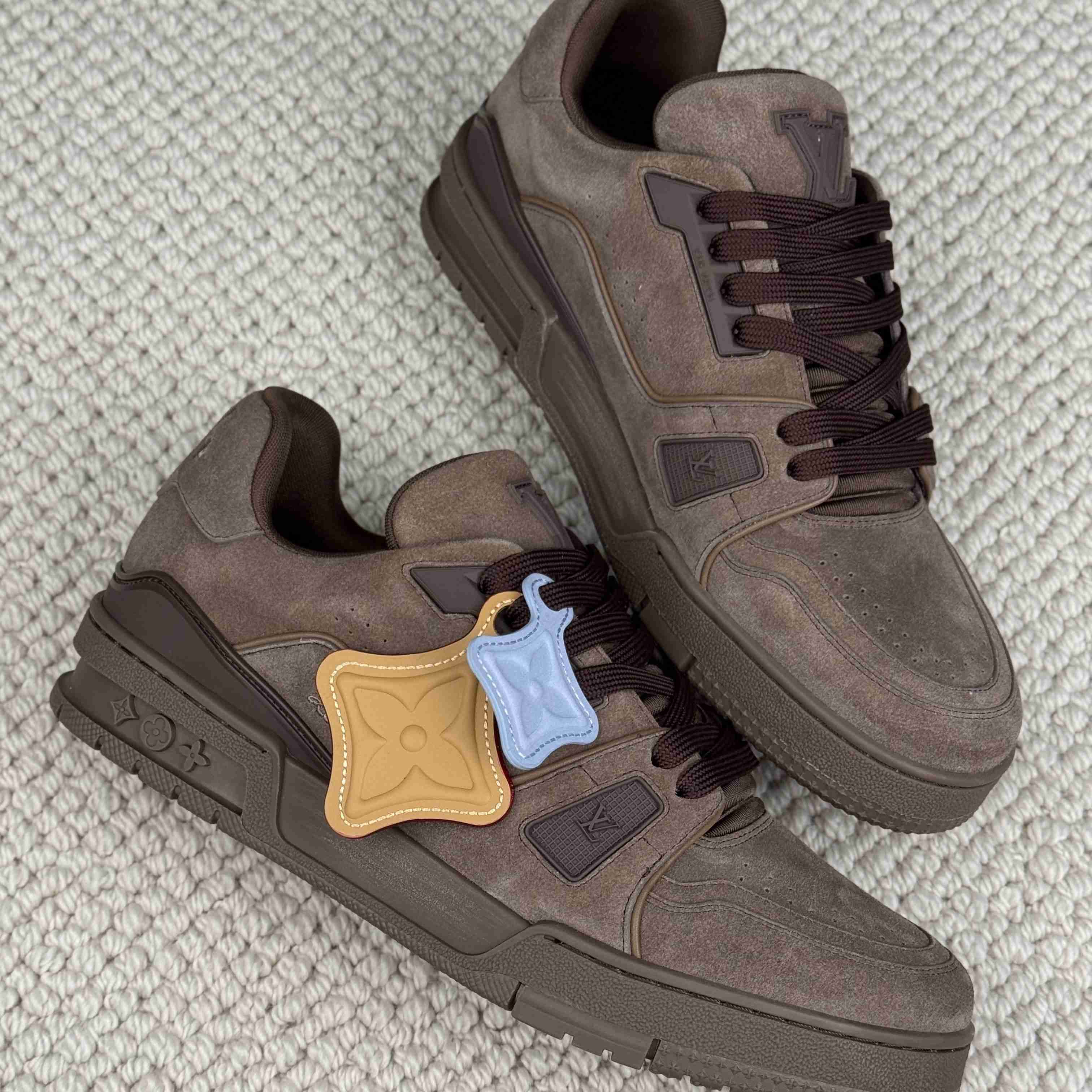 Louis Vuitton LV Trainer Distressed Sneaker 1AKBOU - DopestKickz